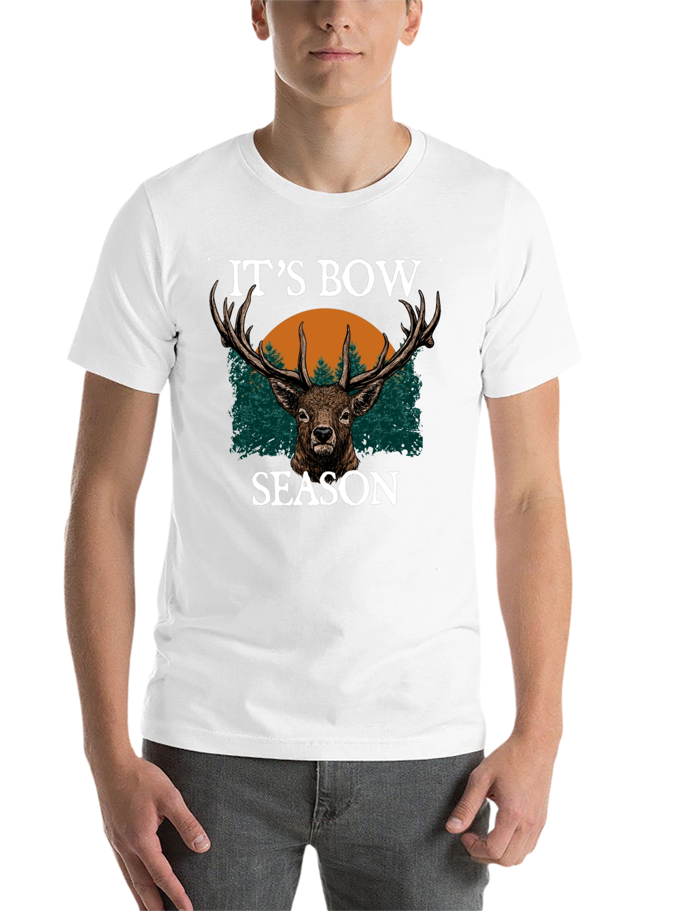Black It's Bow Season Deer Graphic Tee view 14