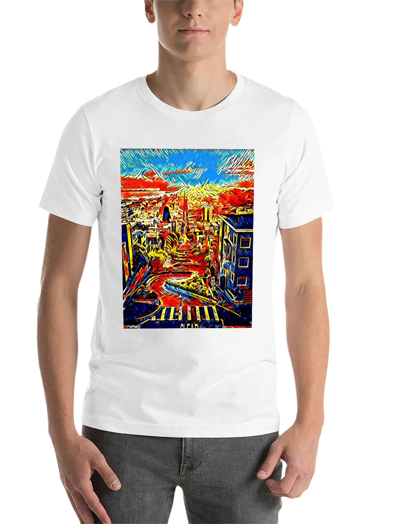 Black San Francisco Art T-Shirt - Cityscape Tee view 14
