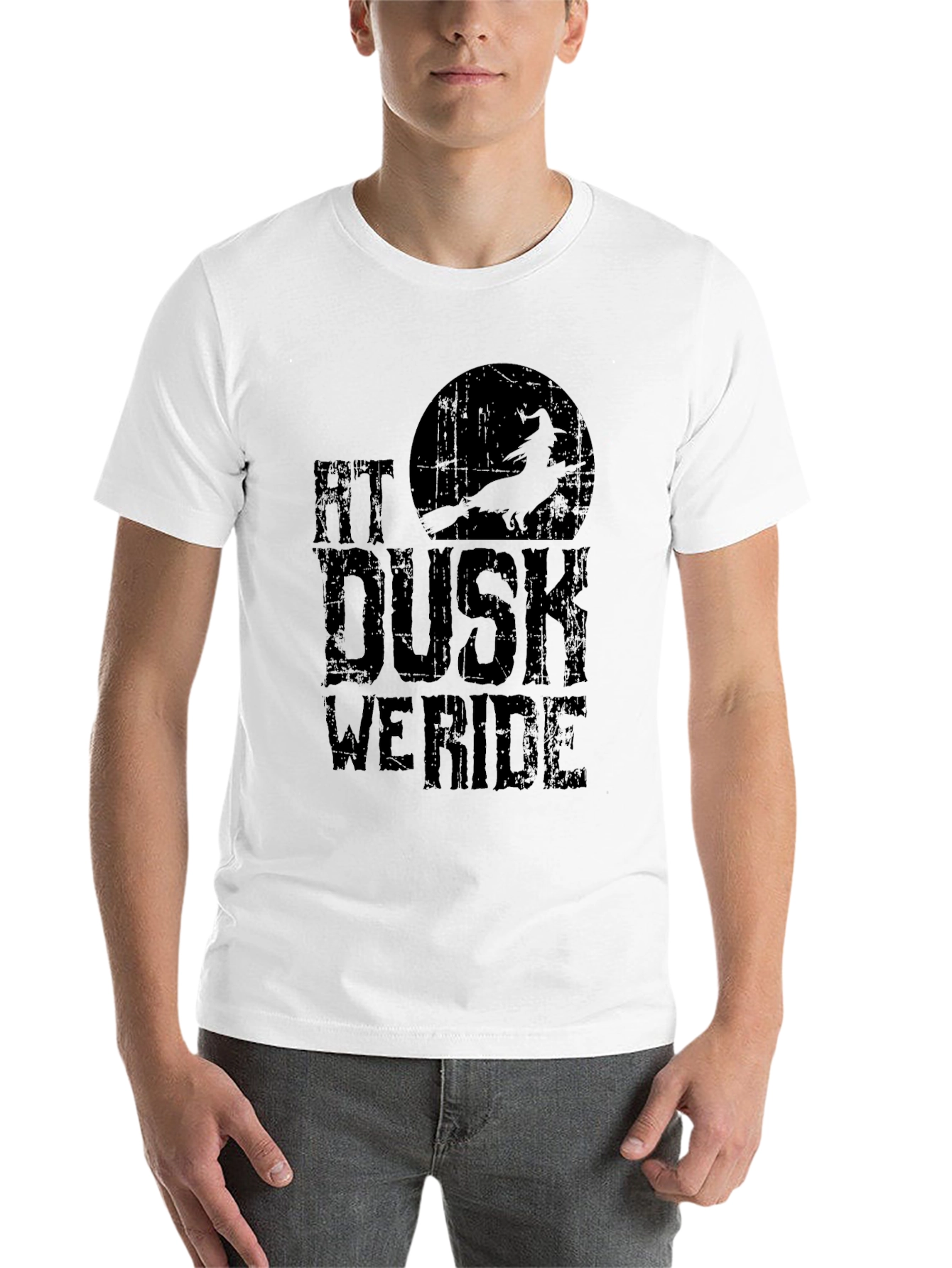 Black At Dusk We Ride T-Shirt - Witch Halloween Tee view 14