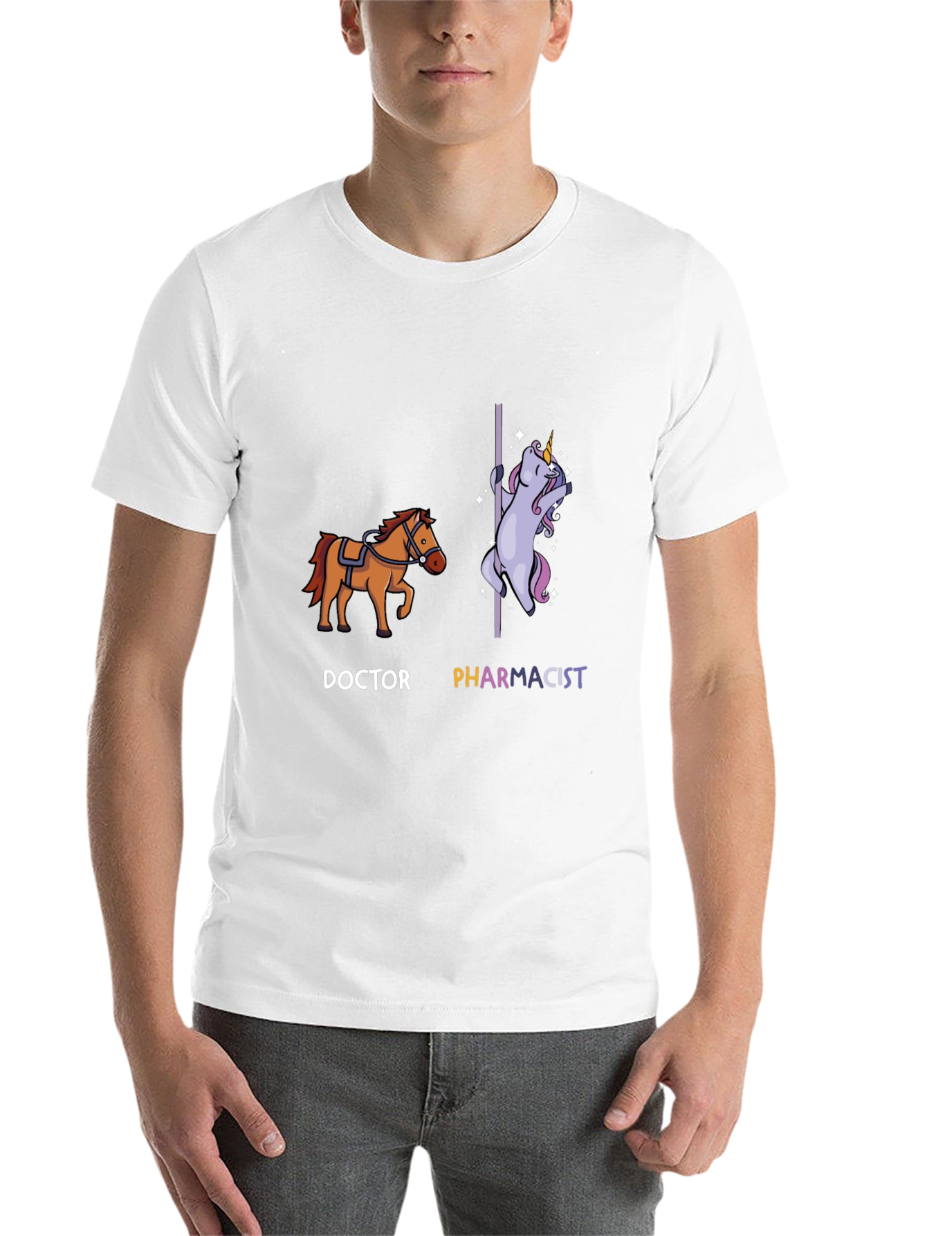 Black Doctor vs Pharmacist T-Shirt | Funny Unicorn Tee view 14