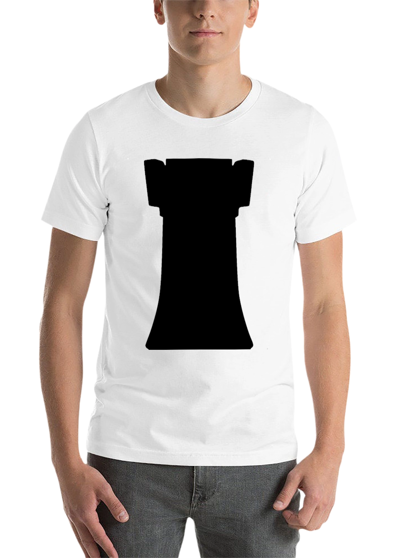 Black Chess Rook Graphic T-Shirt - Black view 14