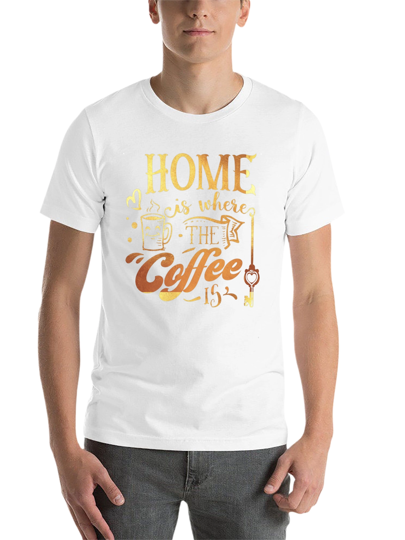Black Home is Where the Coffee Is T-Shirt view 14