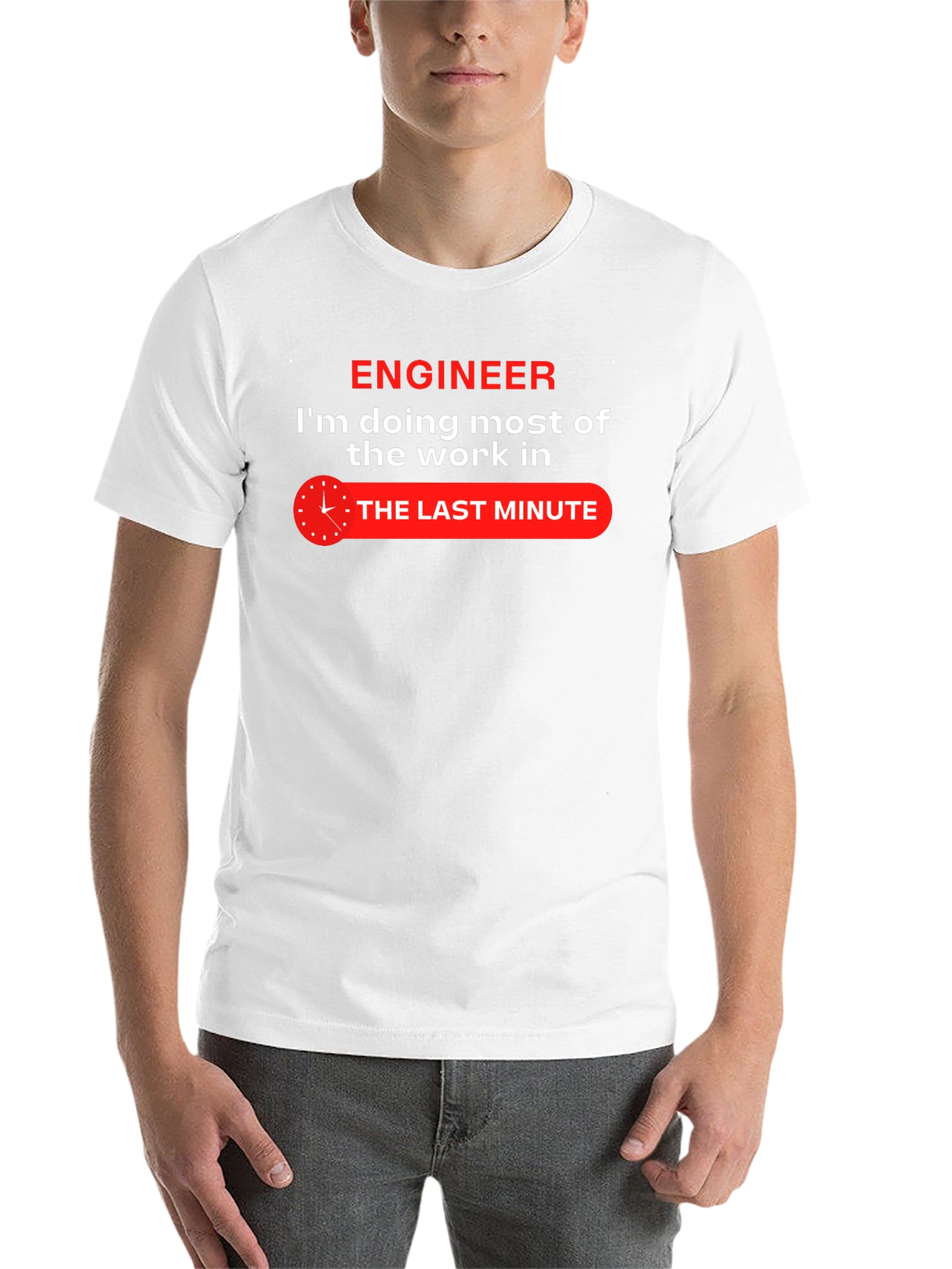 Black Engineer Last Minute Work Funny Black T-Shirt view 14