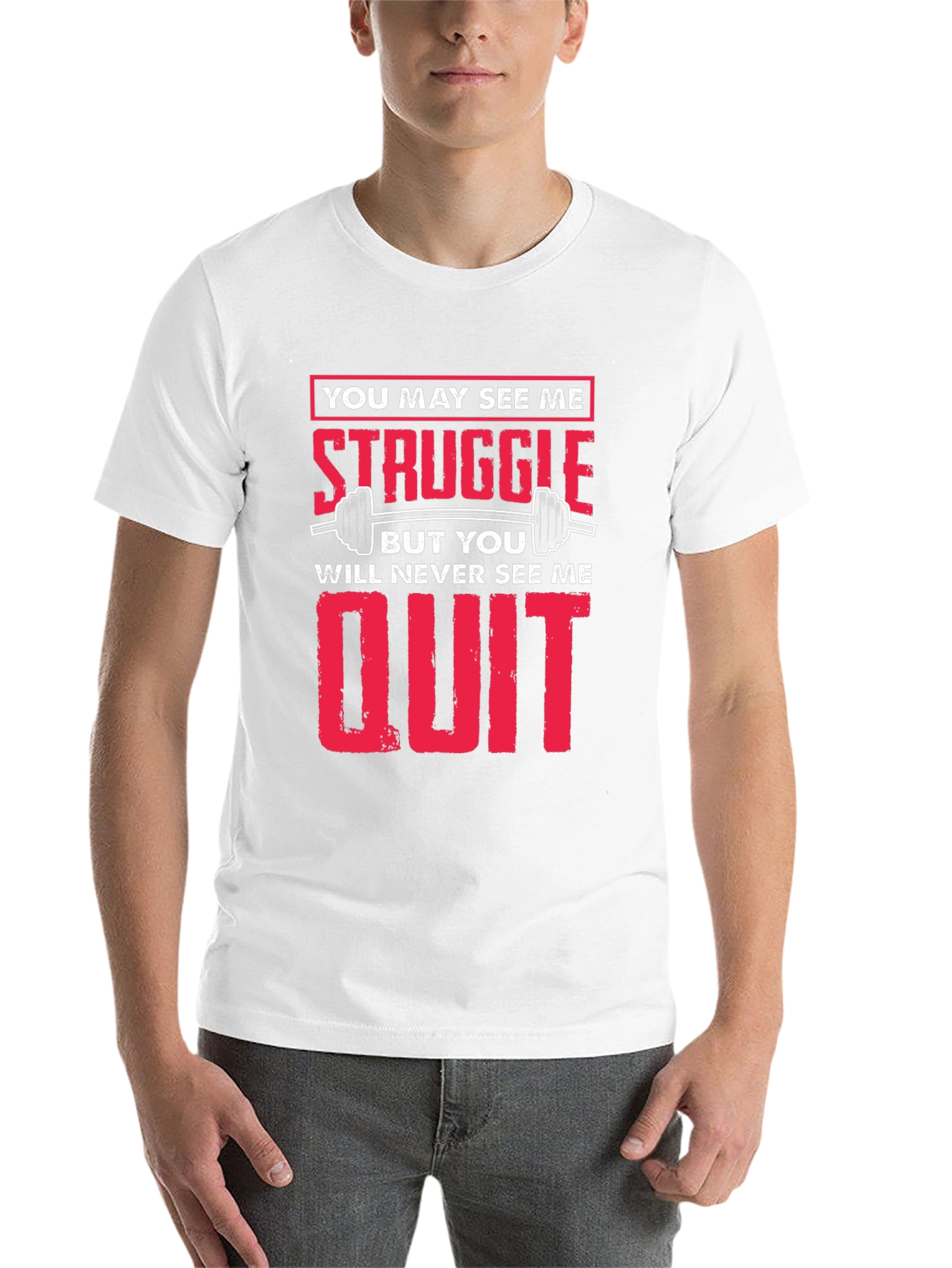 Black Struggle Never Quit Black T-Shirt view 14
