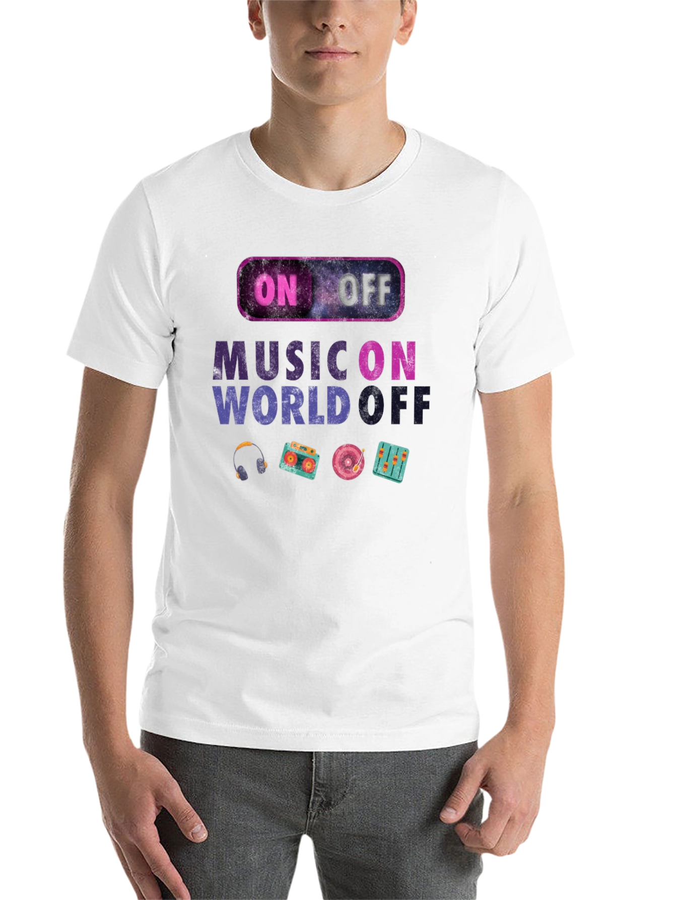 Black Music On World Off Graphic Tee view 14