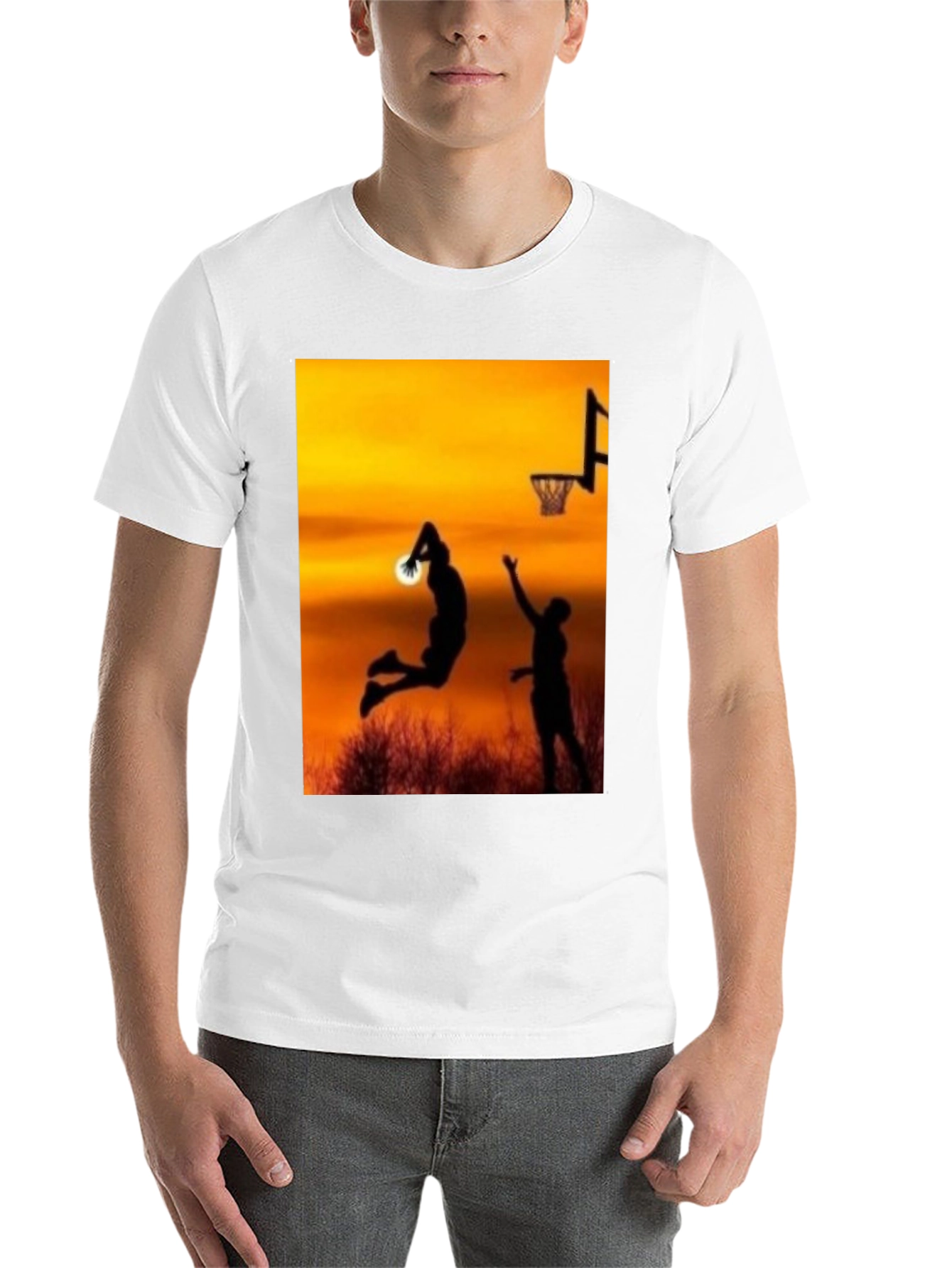 Sunset Basketball Graphic T-Shirt - 14