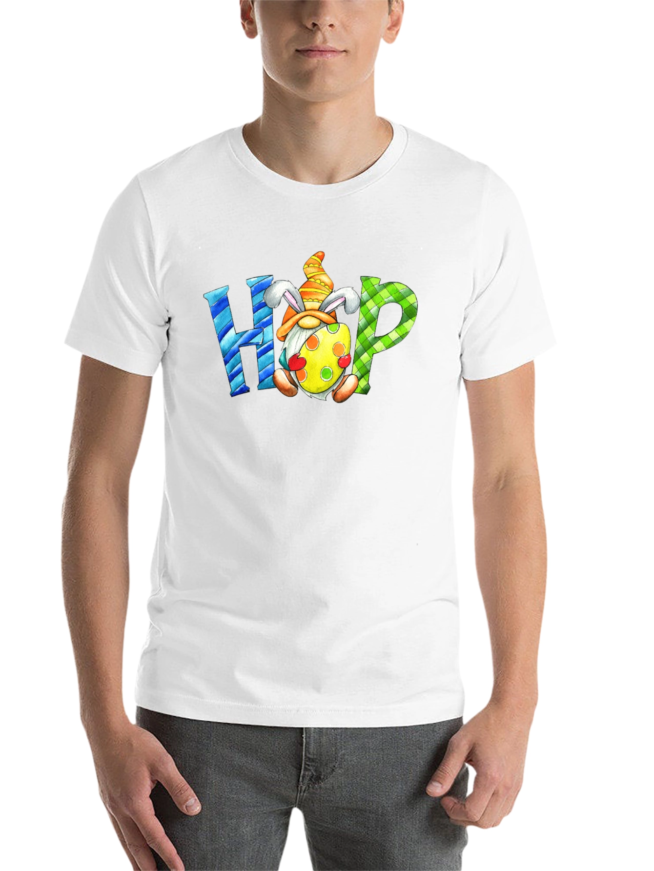 Black Easter Gnome HOP T-Shirt view 14