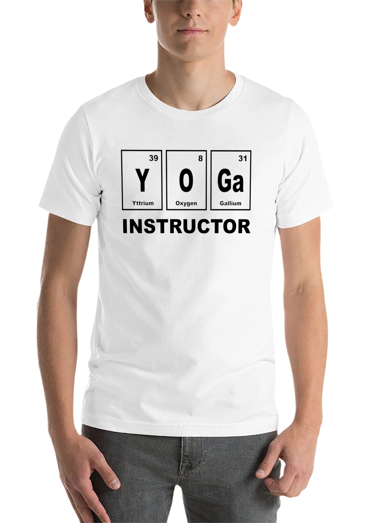 Black Yoga Instructor Periodic Table T-Shirt view 14