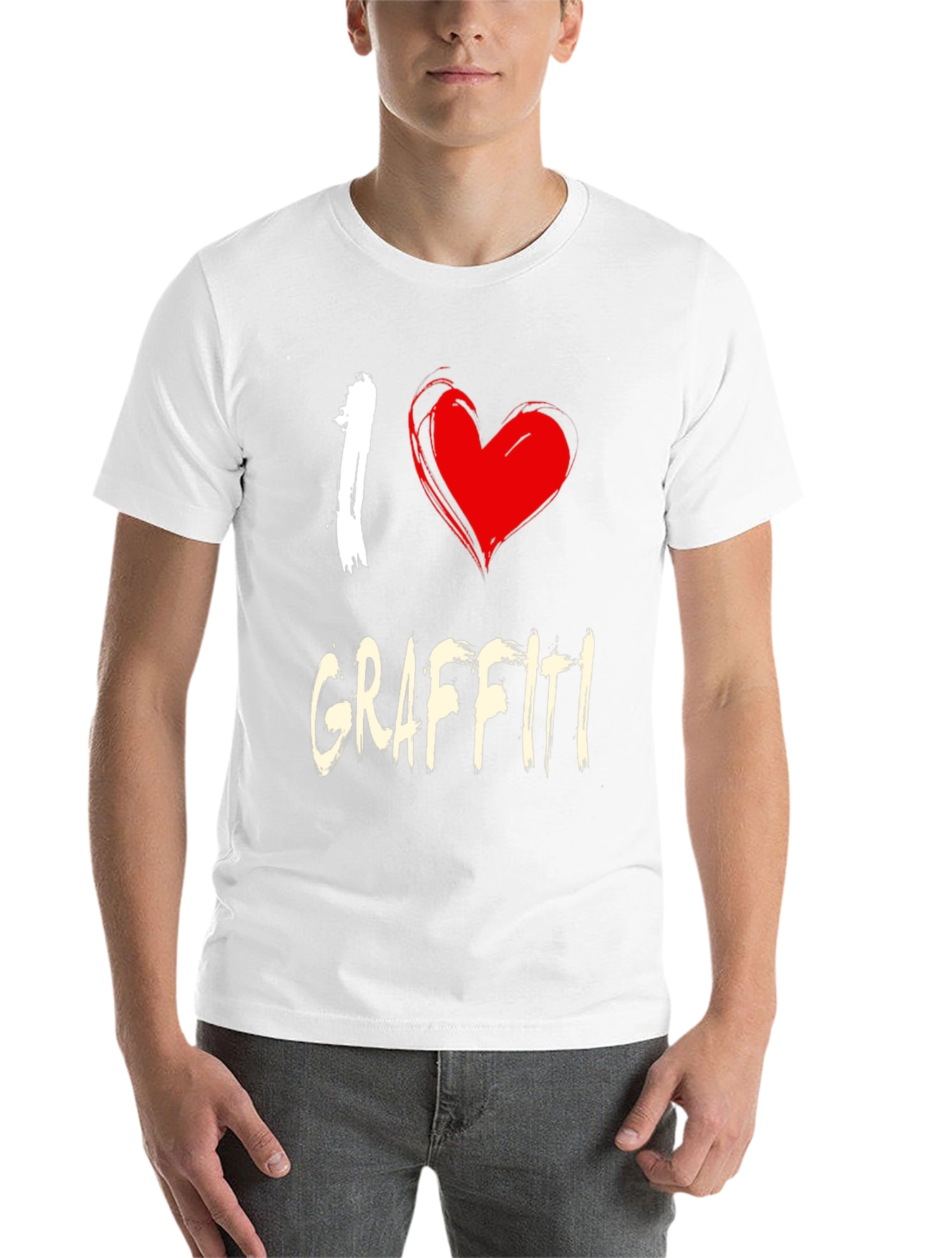 Black I Love Graffiti Black T-Shirt view 14