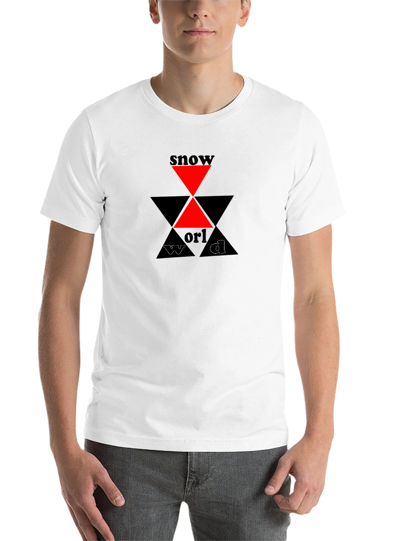 Black Snow World Graphic Tee - Black Cotton T-Shirt view 14