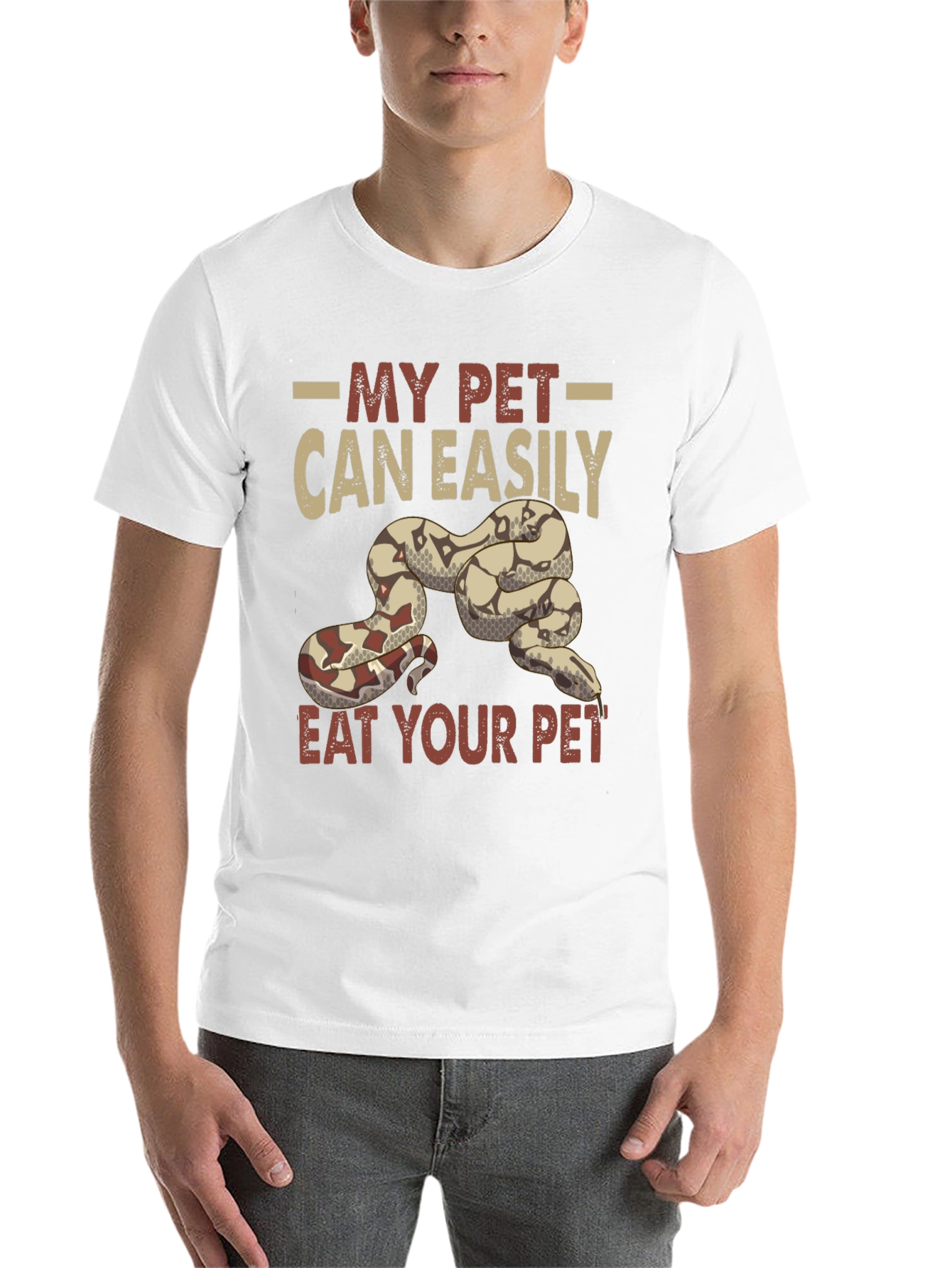 Black My Pet Can Easily Eat Your Pet T-Shirt view 14