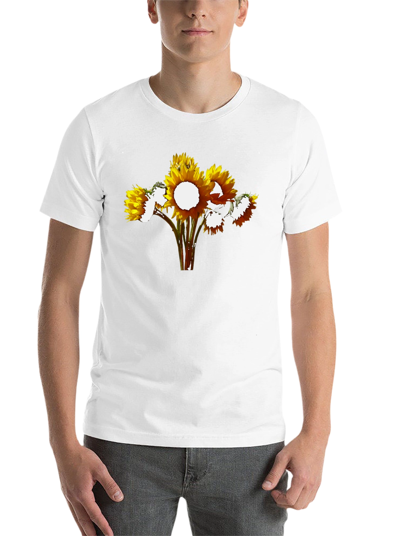 Black Sunflower Graphic Black T-Shirt view 14