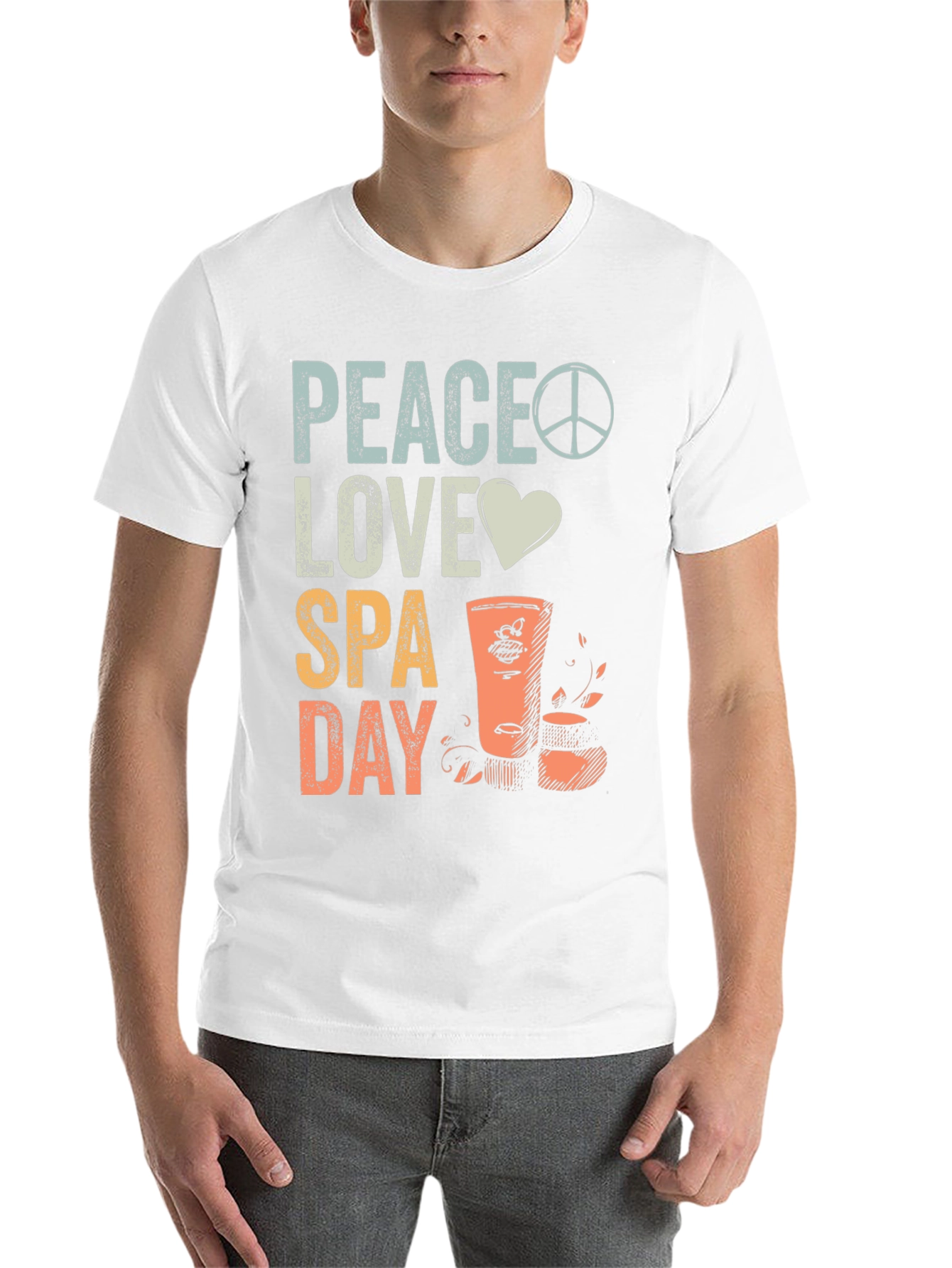 Black Peace Love Spa Day Graphic Tee view 14
