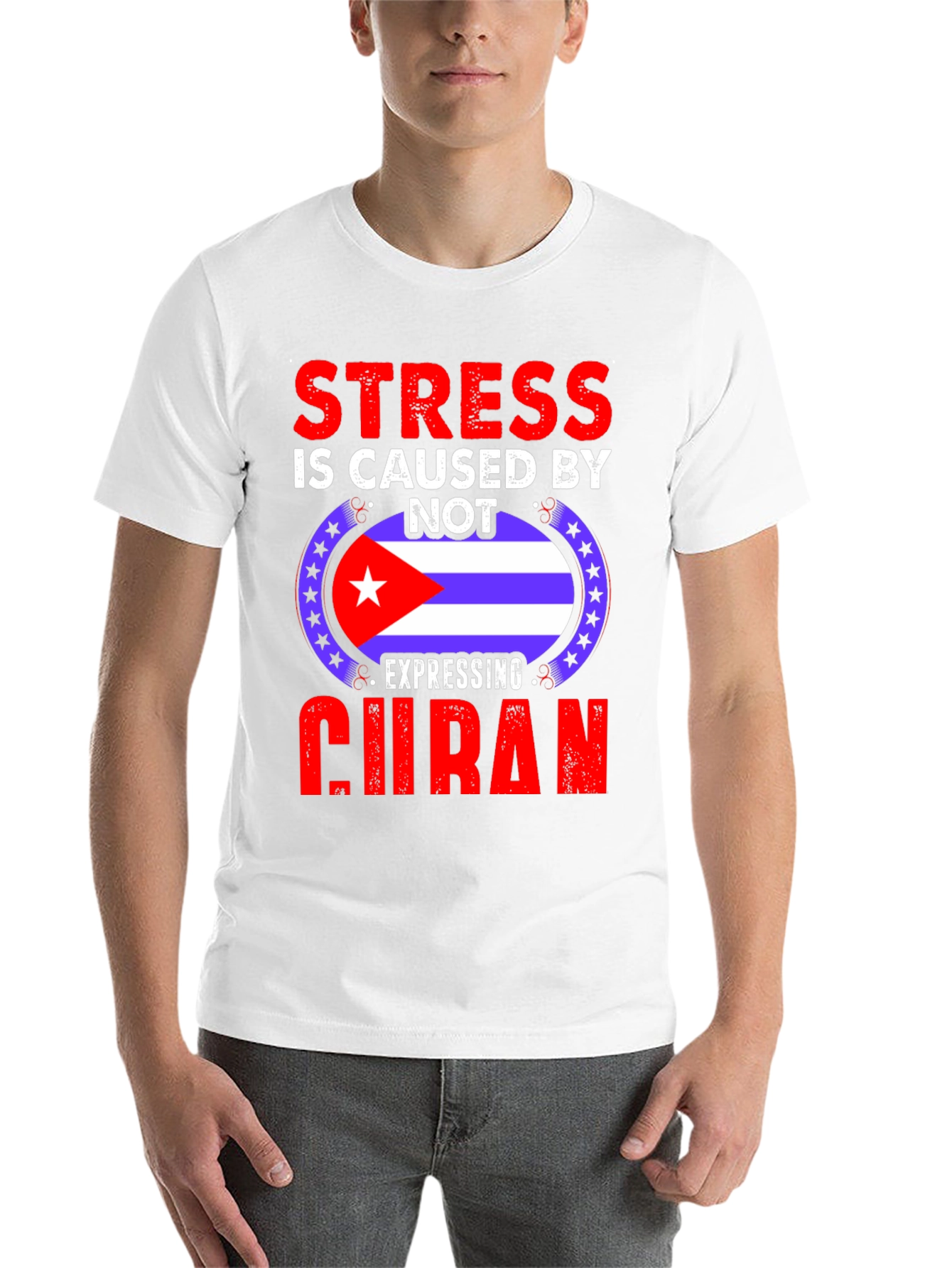 Black Cuban Pride T-Shirt - Stress Relief view 14
