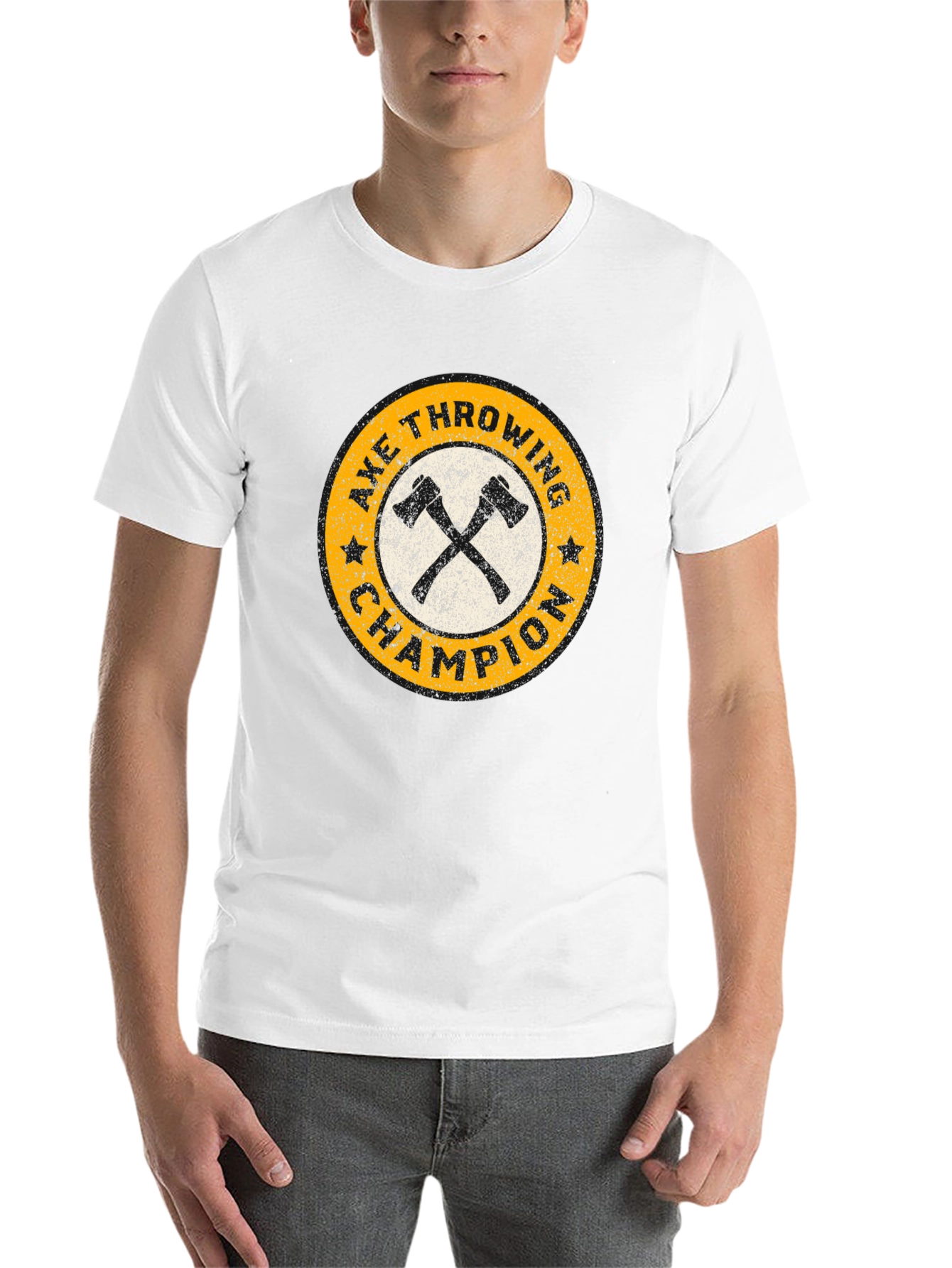 Black Axe Throwing Champion Graphic T-Shirt view 14