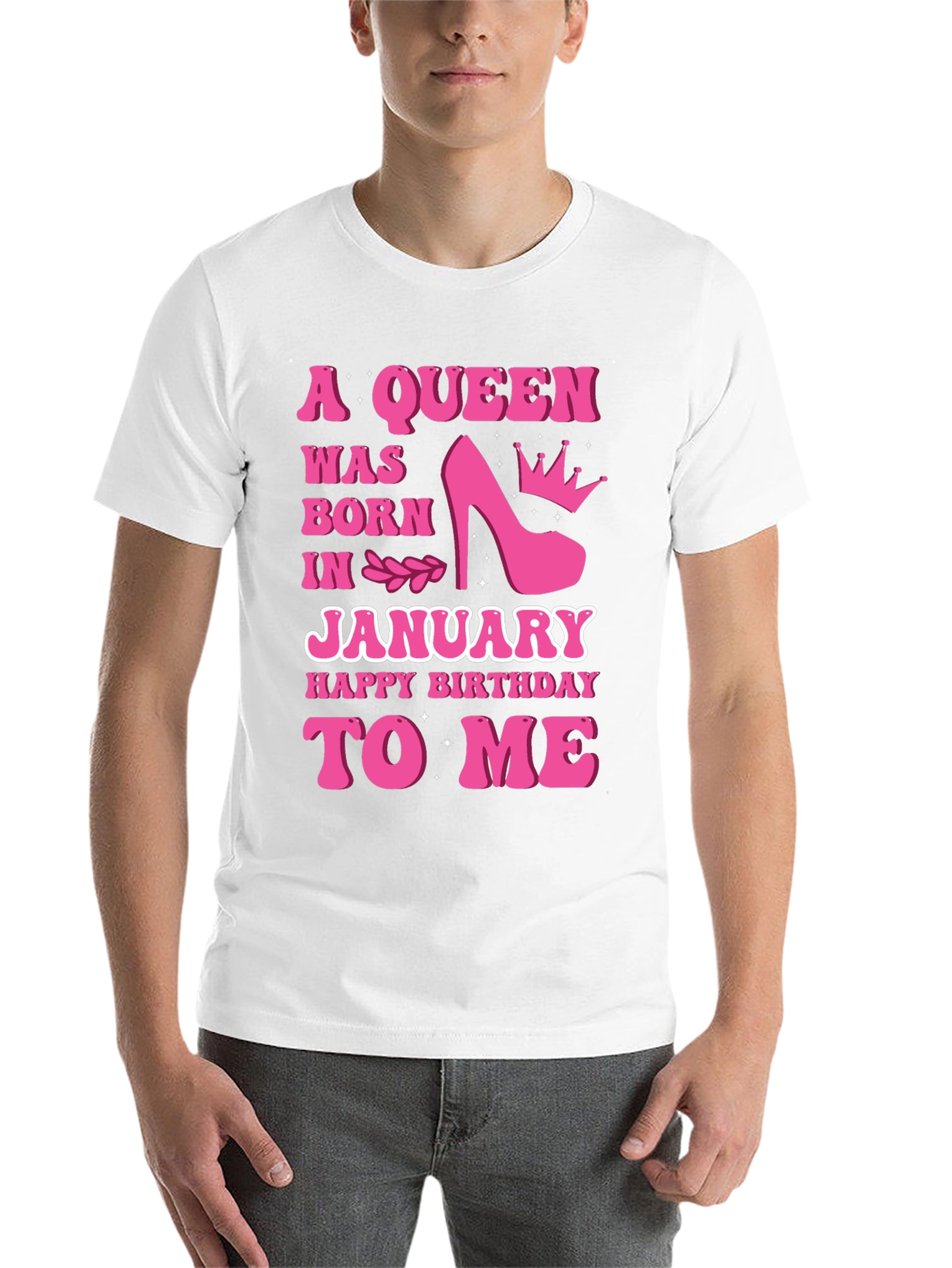 Black A Queen Was Born In January T-Shirt view 14