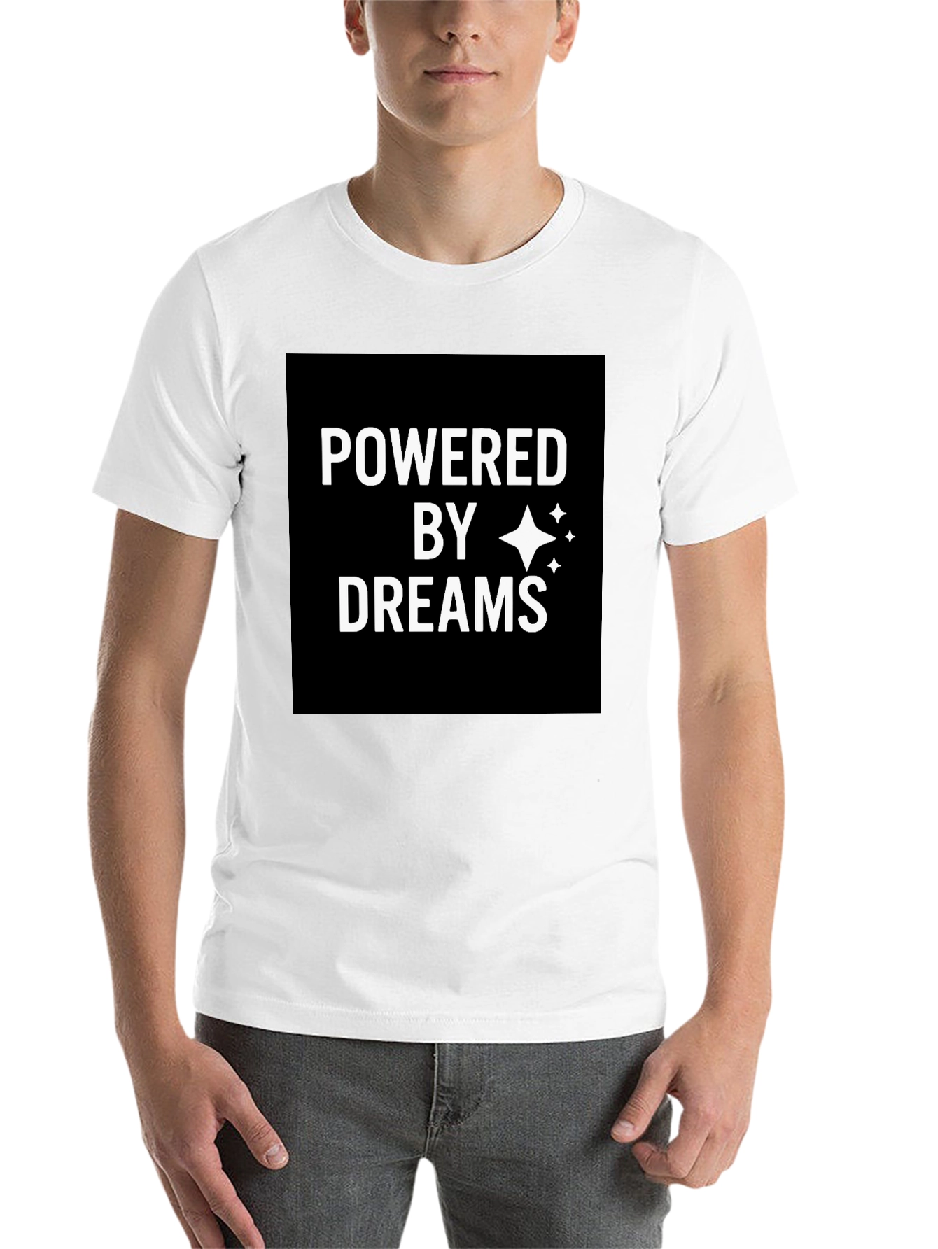 Black Powered by Dreams Black Graphic T-Shirt view 14