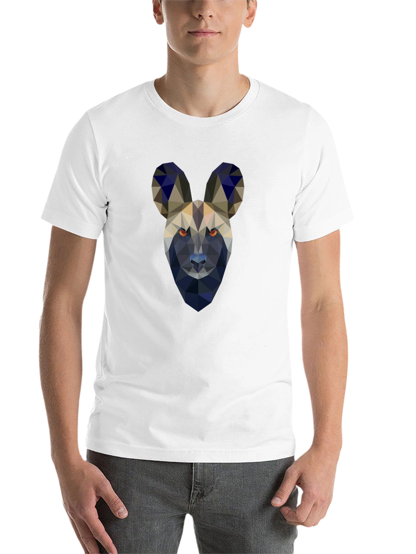 Black Geometric Painted Dog T-Shirt view 14