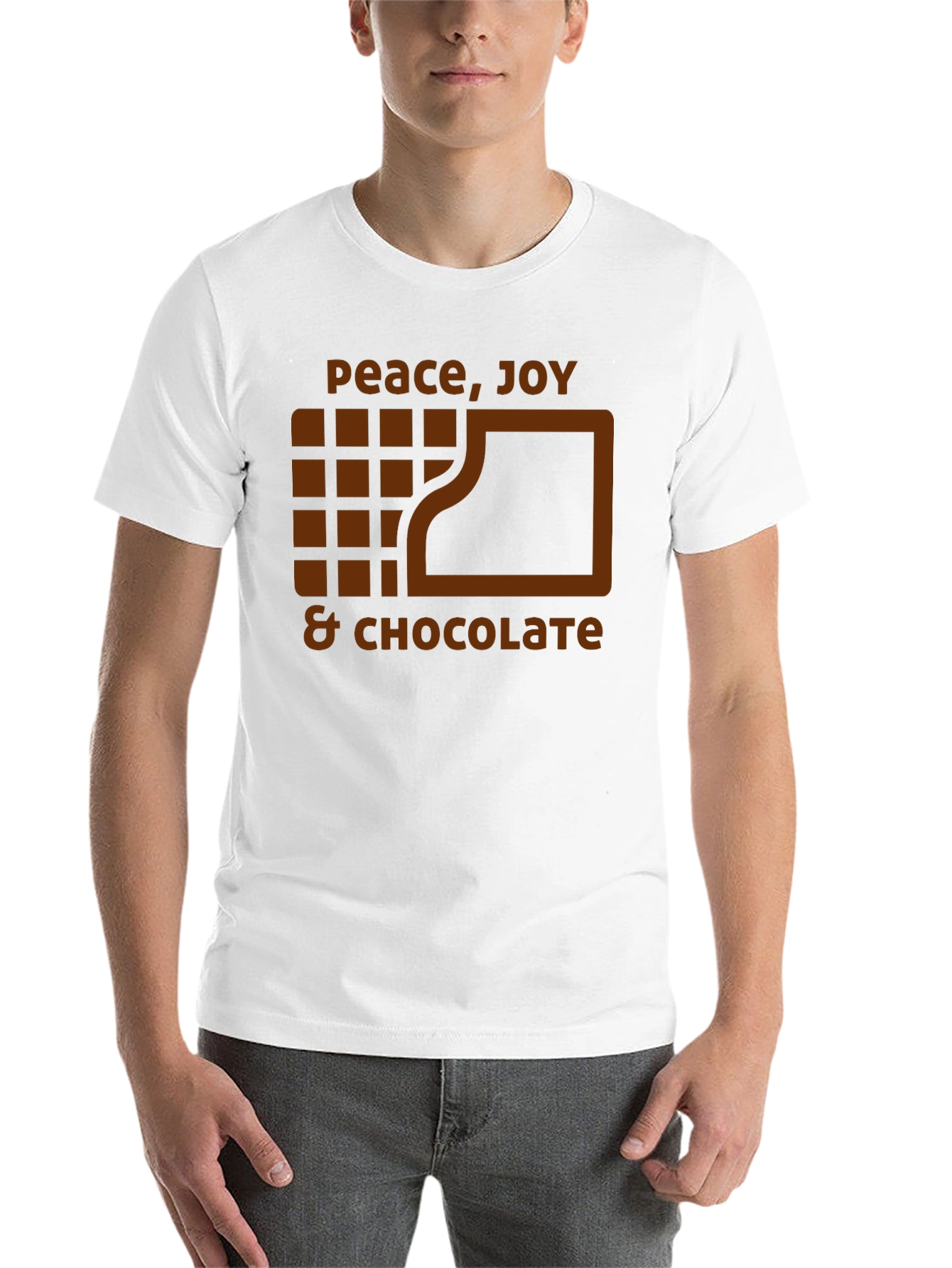 Black Peace, Joy, & Chocolate Graphic T-Shirt view 14