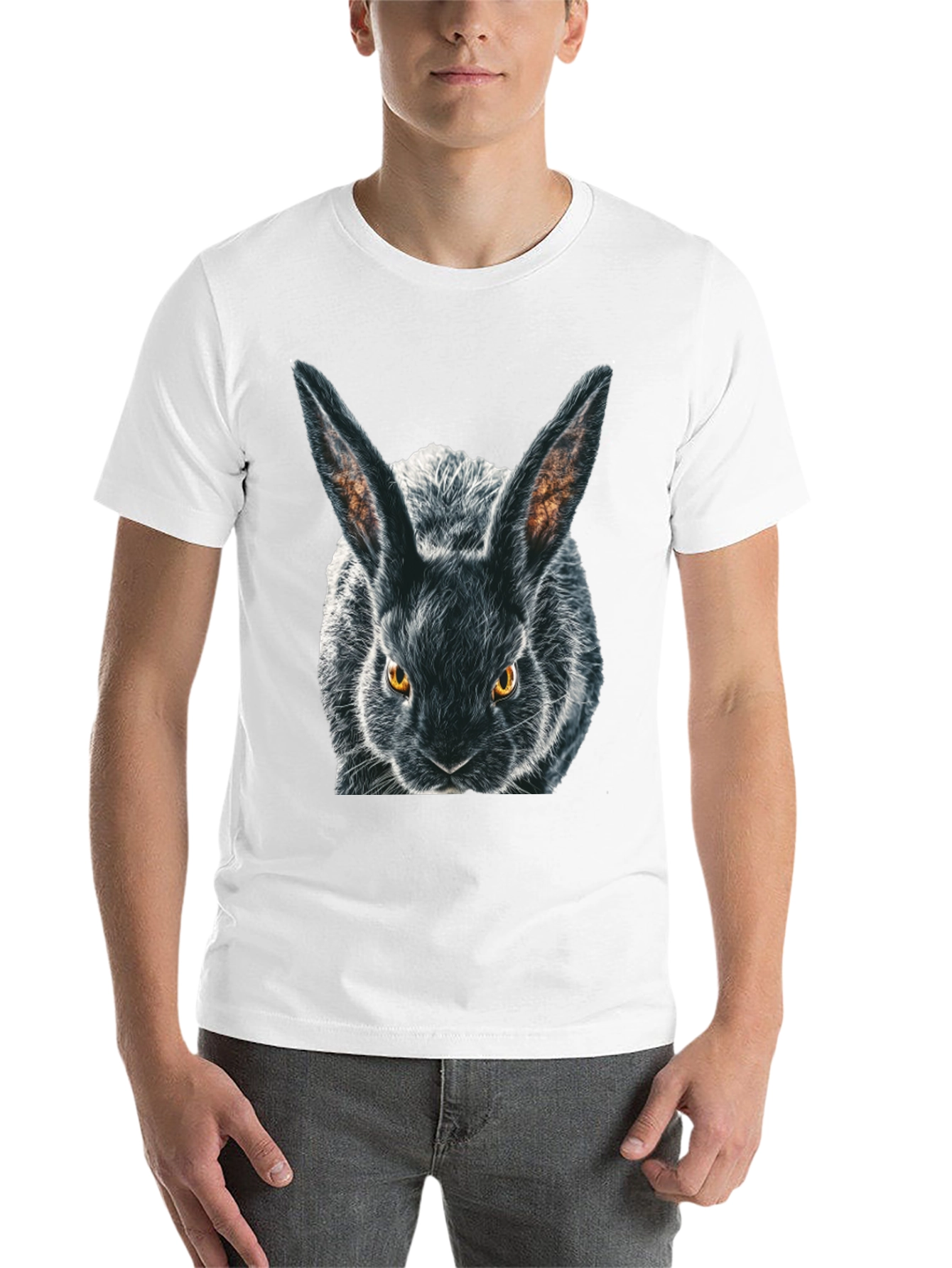 Black Black Rabbit Graphic T-Shirt - Men's Crew Neck view 14