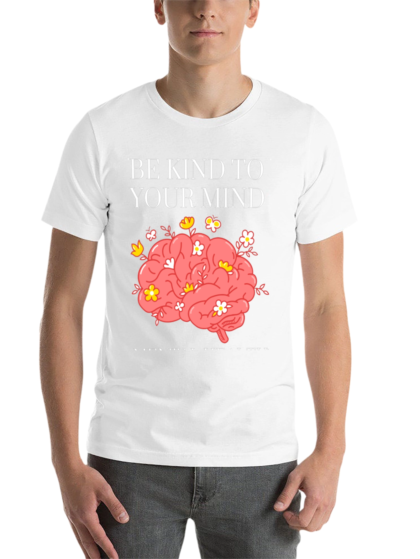 Black Be Kind To Your Mind Graphic Tee view 14