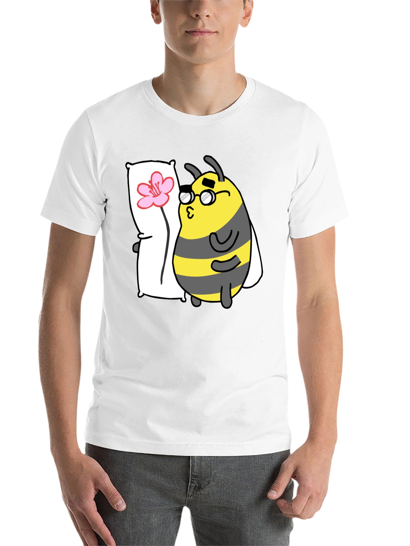 Black Bee with Pillow T-Shirt view 14