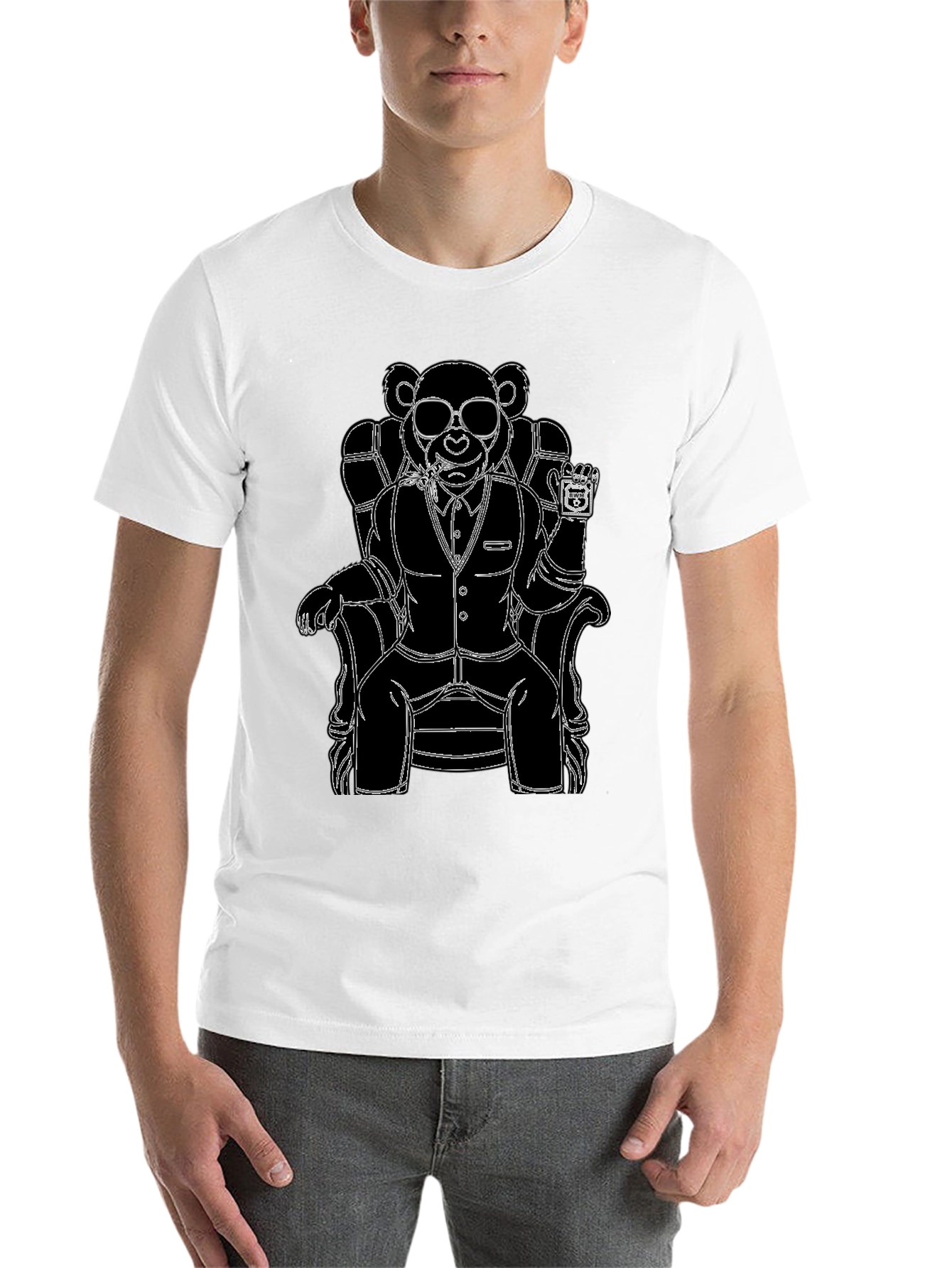 Black Bear Boss T-Shirt - Cool Graphic Tee view 14