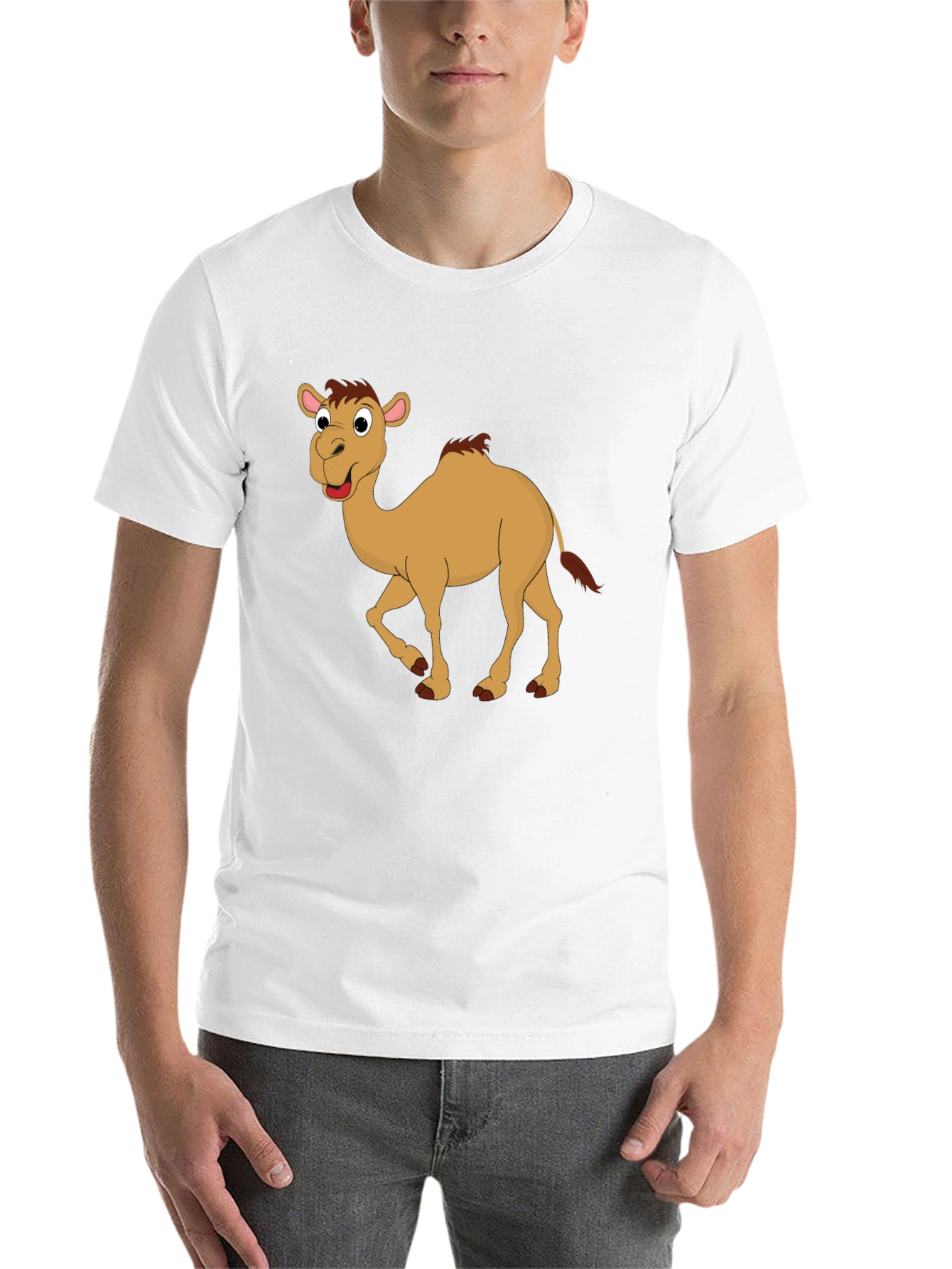 Black Camel Cartoon Black T-Shirt view 14