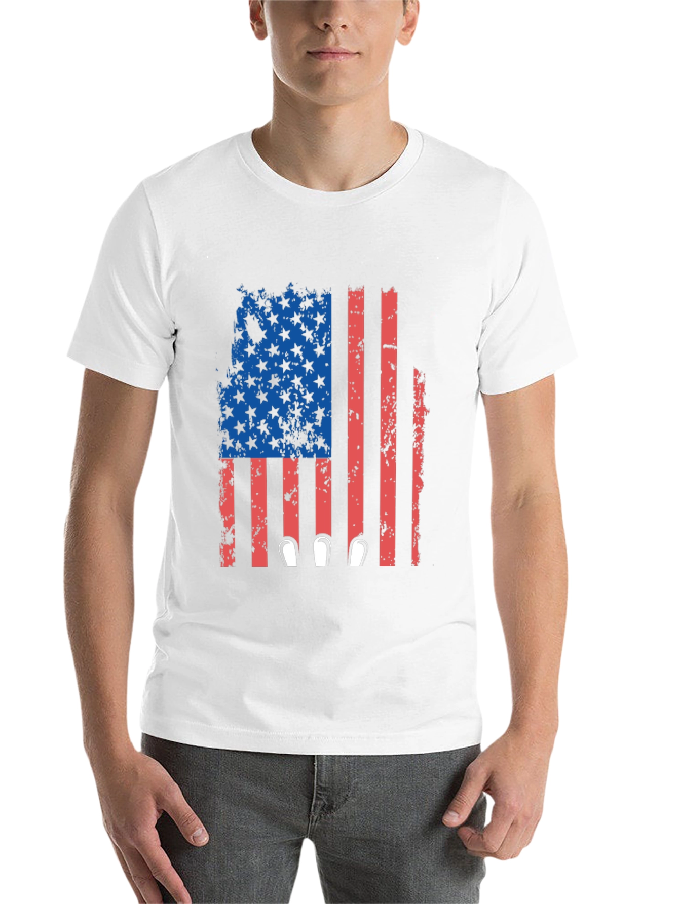 Black Patriotic Flag Bowling T-Shirt view 14