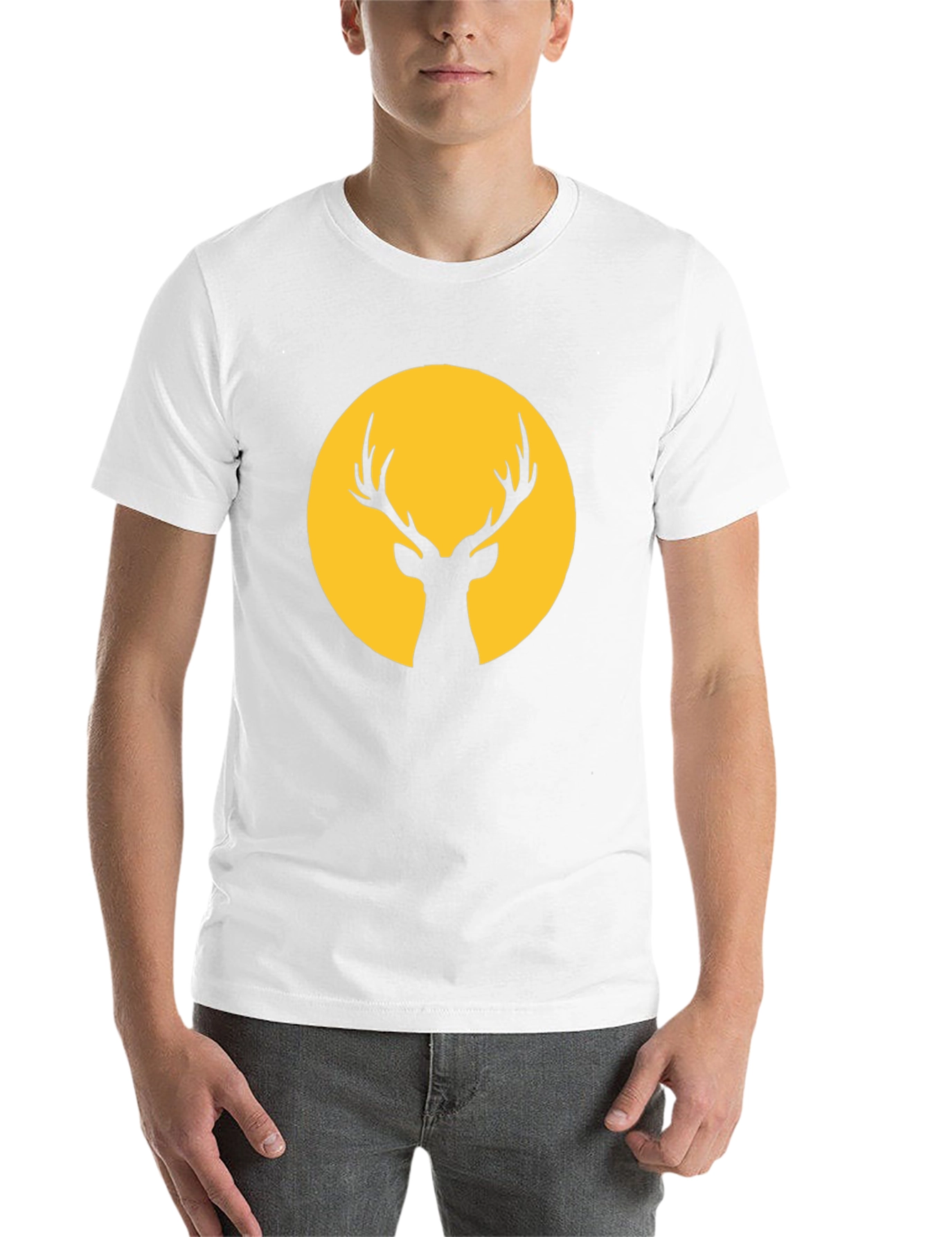 Black Deer Silhouette Graphic Tee view 14