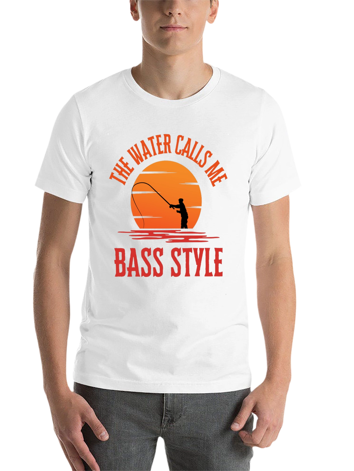 Black Bass Style Fishing T-Shirt - Water Calls Me view 14