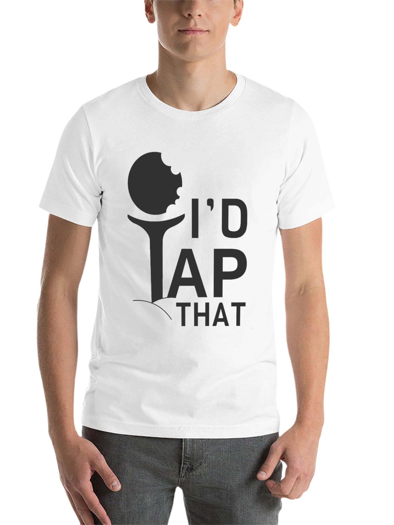 Black I'd Tap That Golf T-Shirt view 14