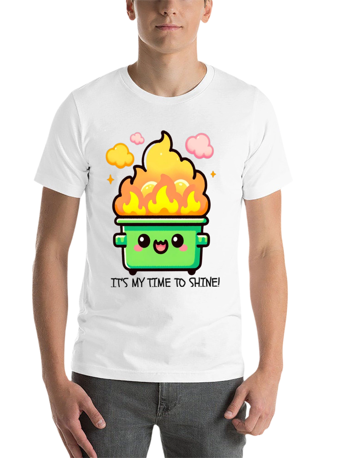 Black Dumpster Fire Time to Shine T-Shirt view 14