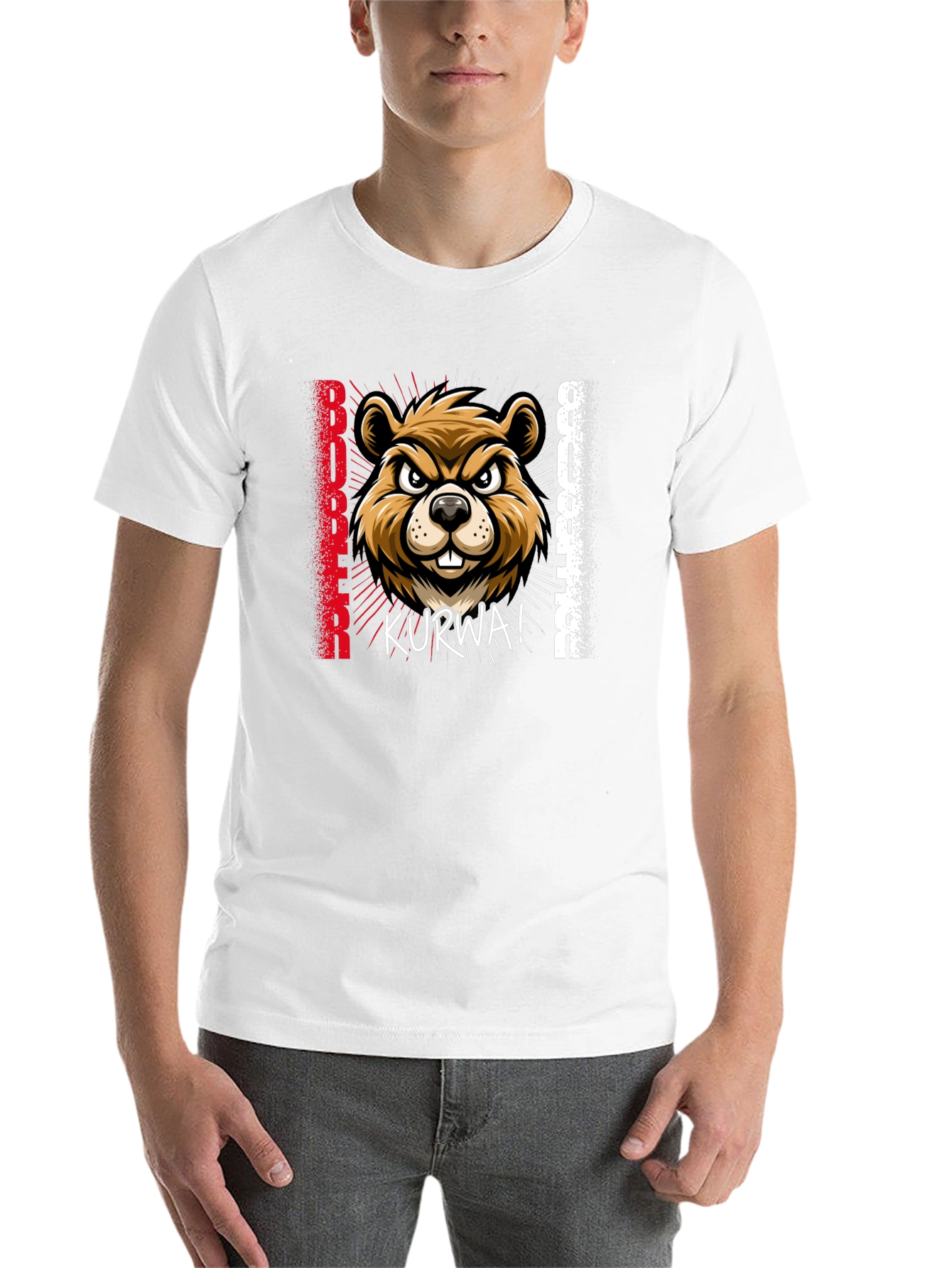 Black Bóbr Kurwa! Beaver T-Shirt - Funny Polish Pride view 14