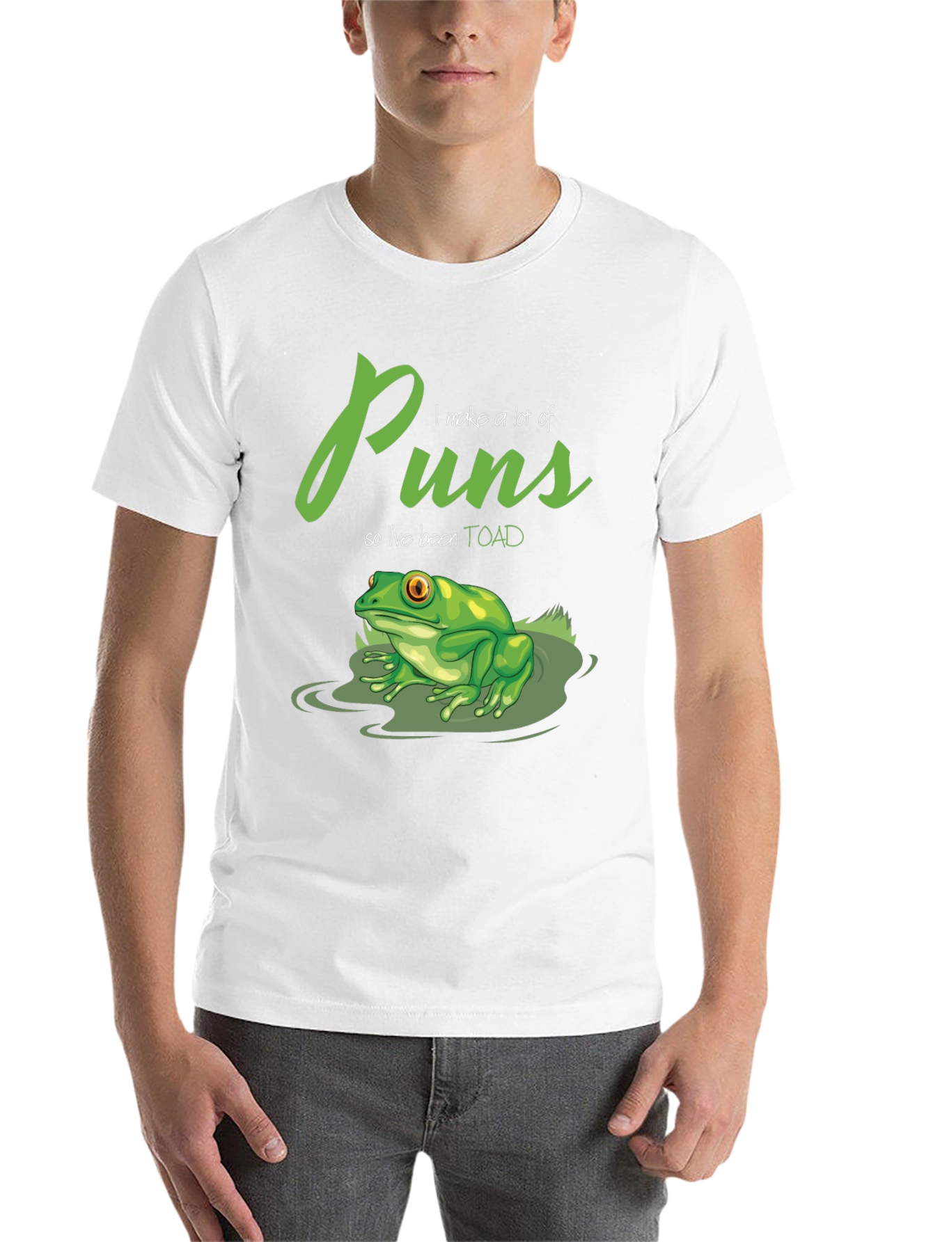 Black Punny Toad T-Shirt - I Make a Lot of Puns view 14