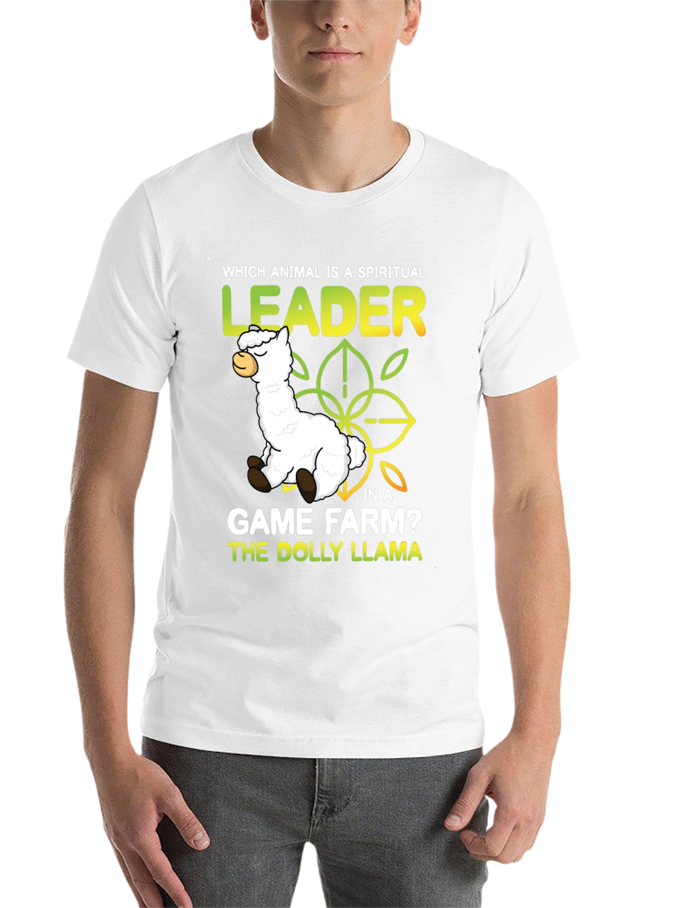 Black Dolly Llama Funny Graphic T-Shirt view 14