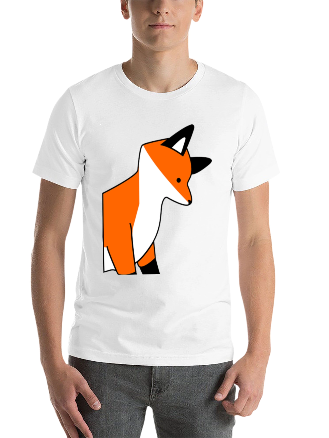 Black Fox Graphic Print Black T-Shirt view 14