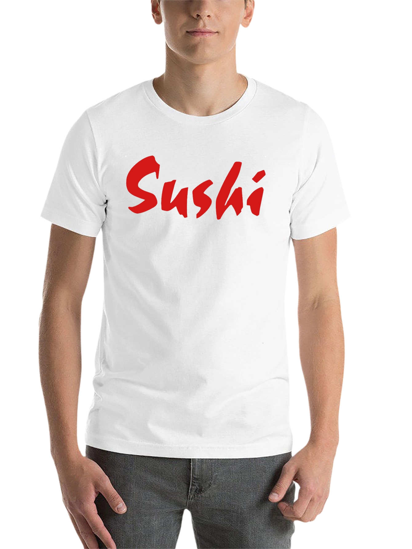 Black Sushi Graphic Tee - Black Cotton Blend Casual Wear view 14