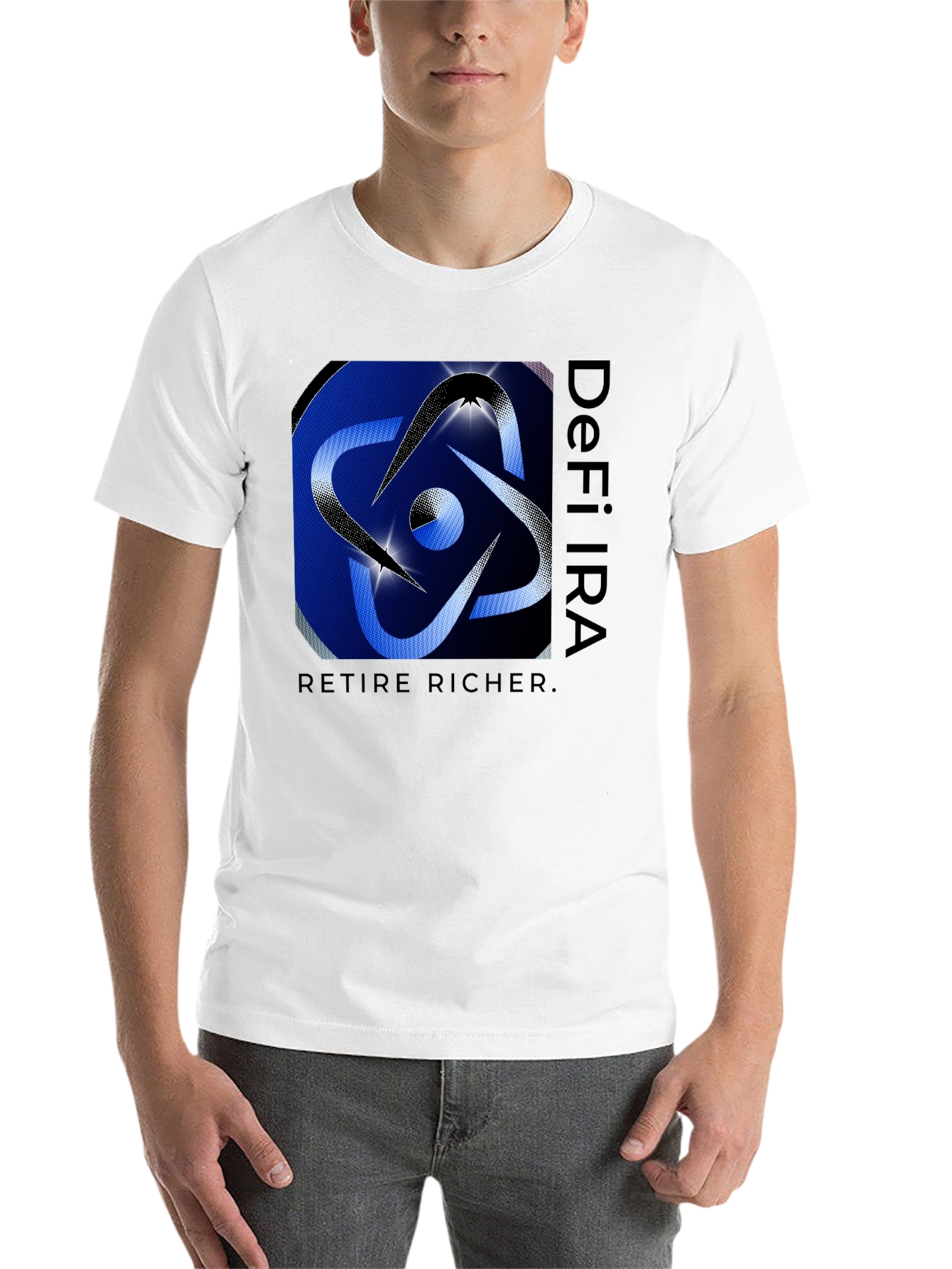 Black DeFi IRA Retire Richer Black T-Shirt view 14