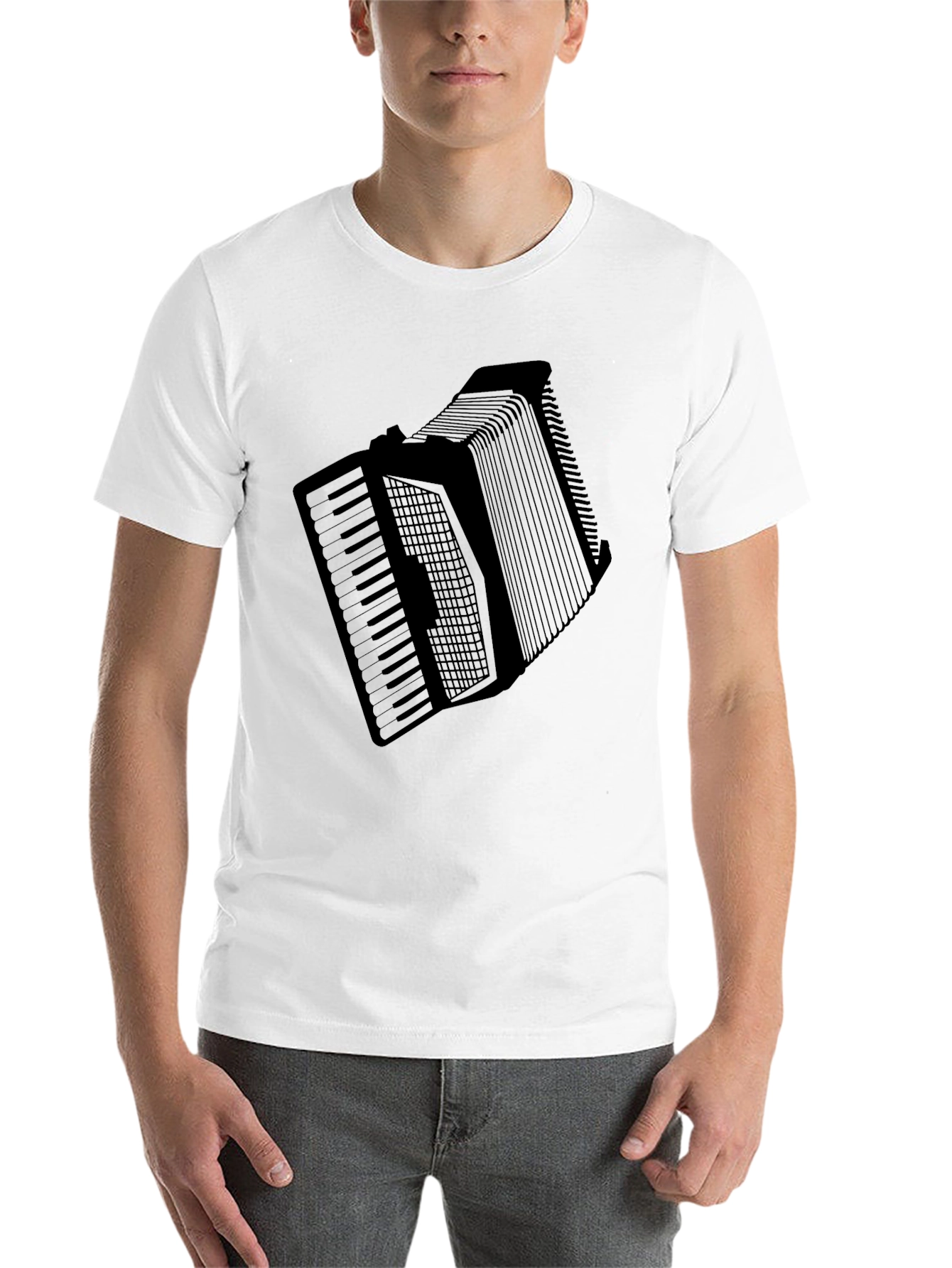 Black Accordion T-Shirt - Musician Novelty Tee view 14