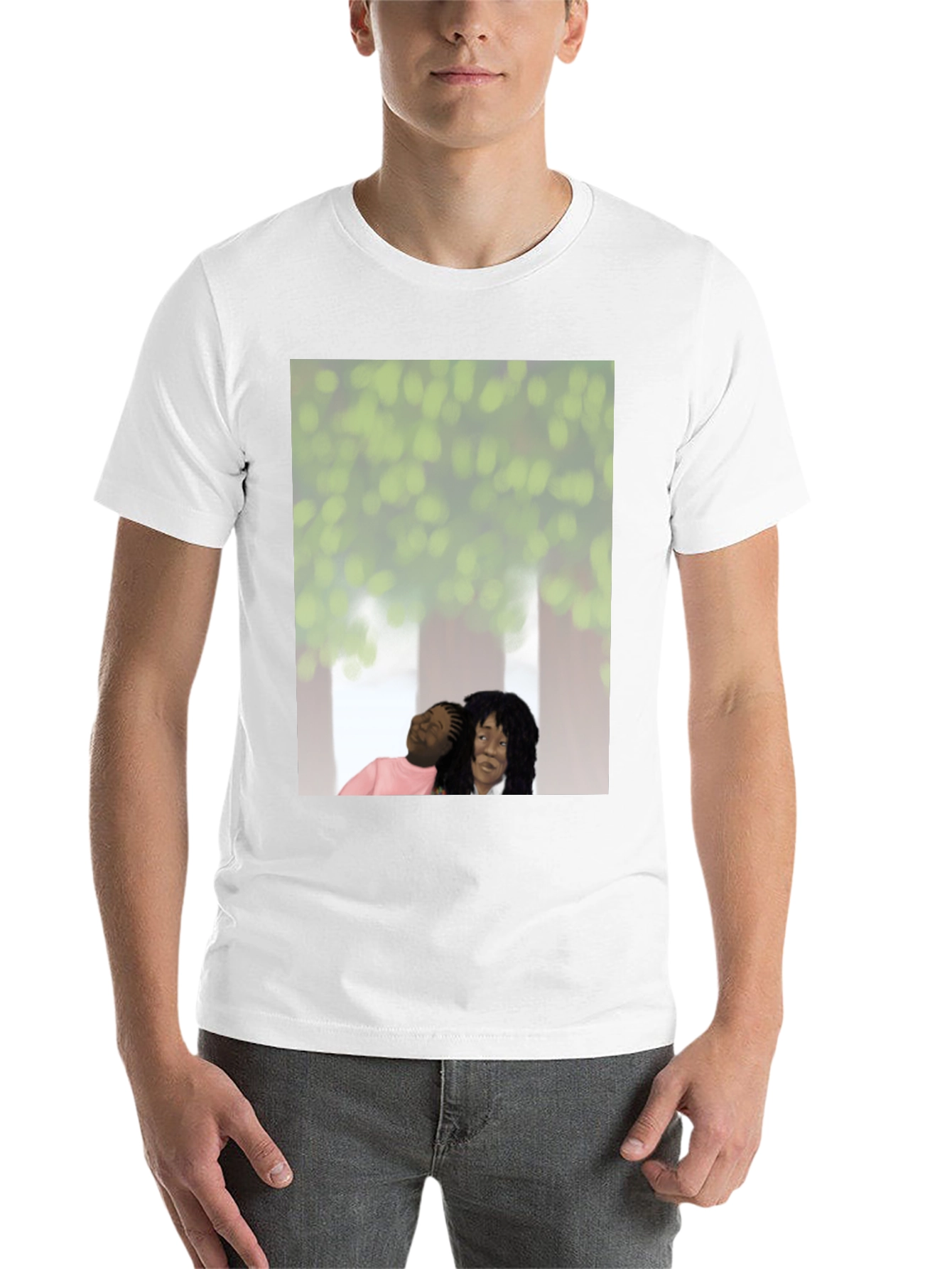 Black Unique Graphic Tee - Embracing Love view 14
