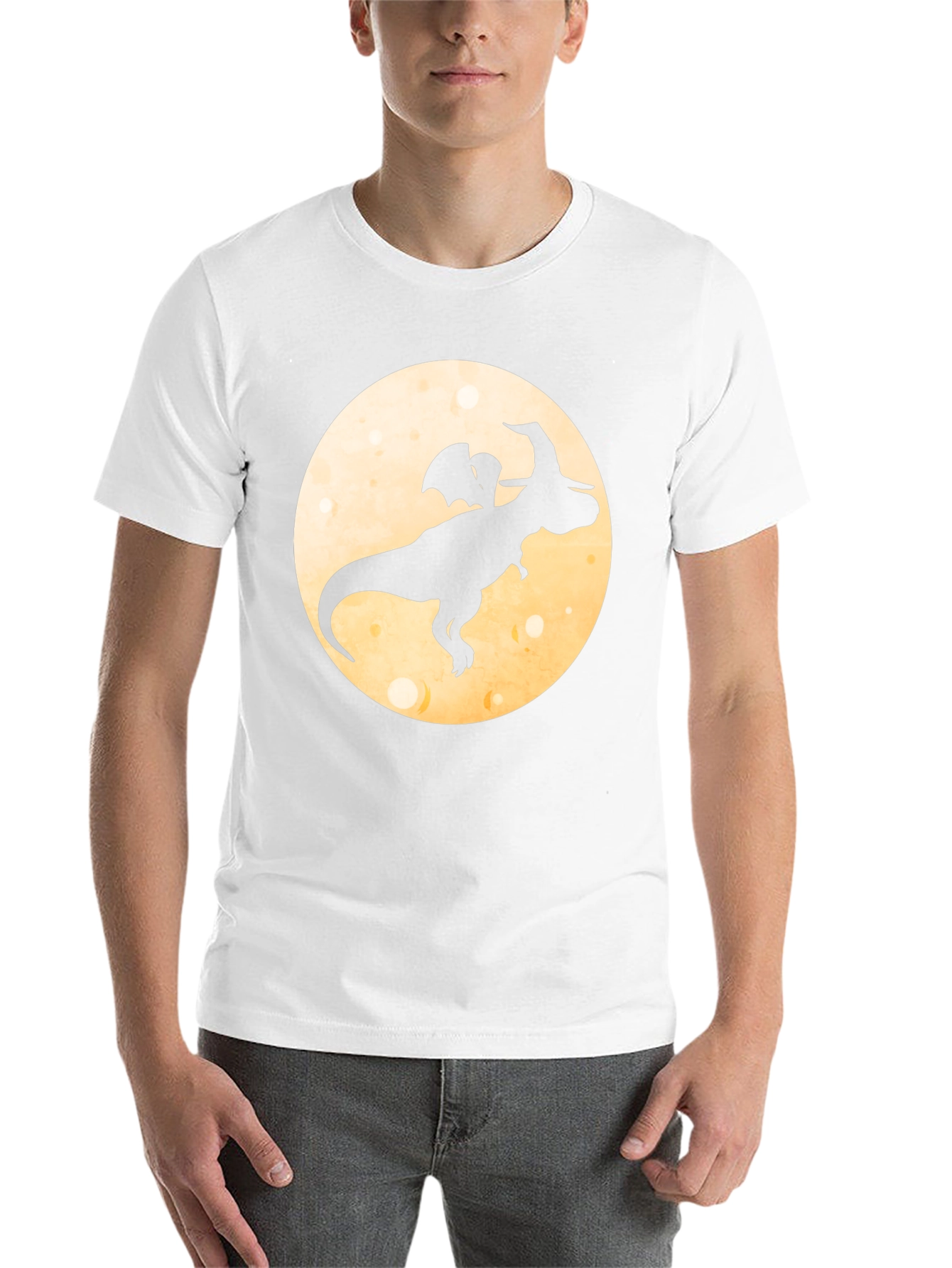 Black Dino Witch Moon T-Shirt view 14