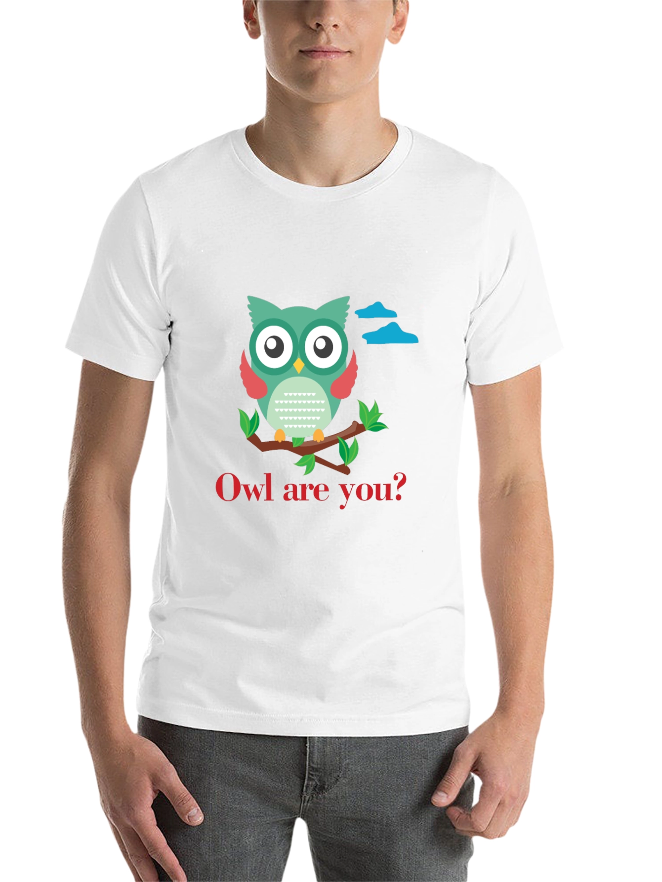 Black Owl Are You T-Shirt - Cute Graphic Tee view 14