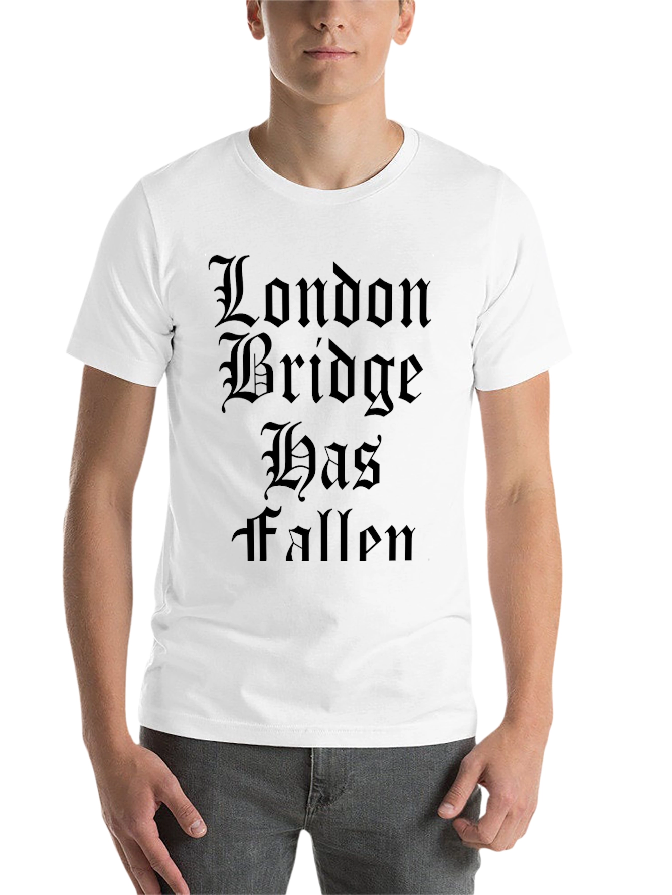 Black London Bridge Has Fallen Black T-Shirt view 14