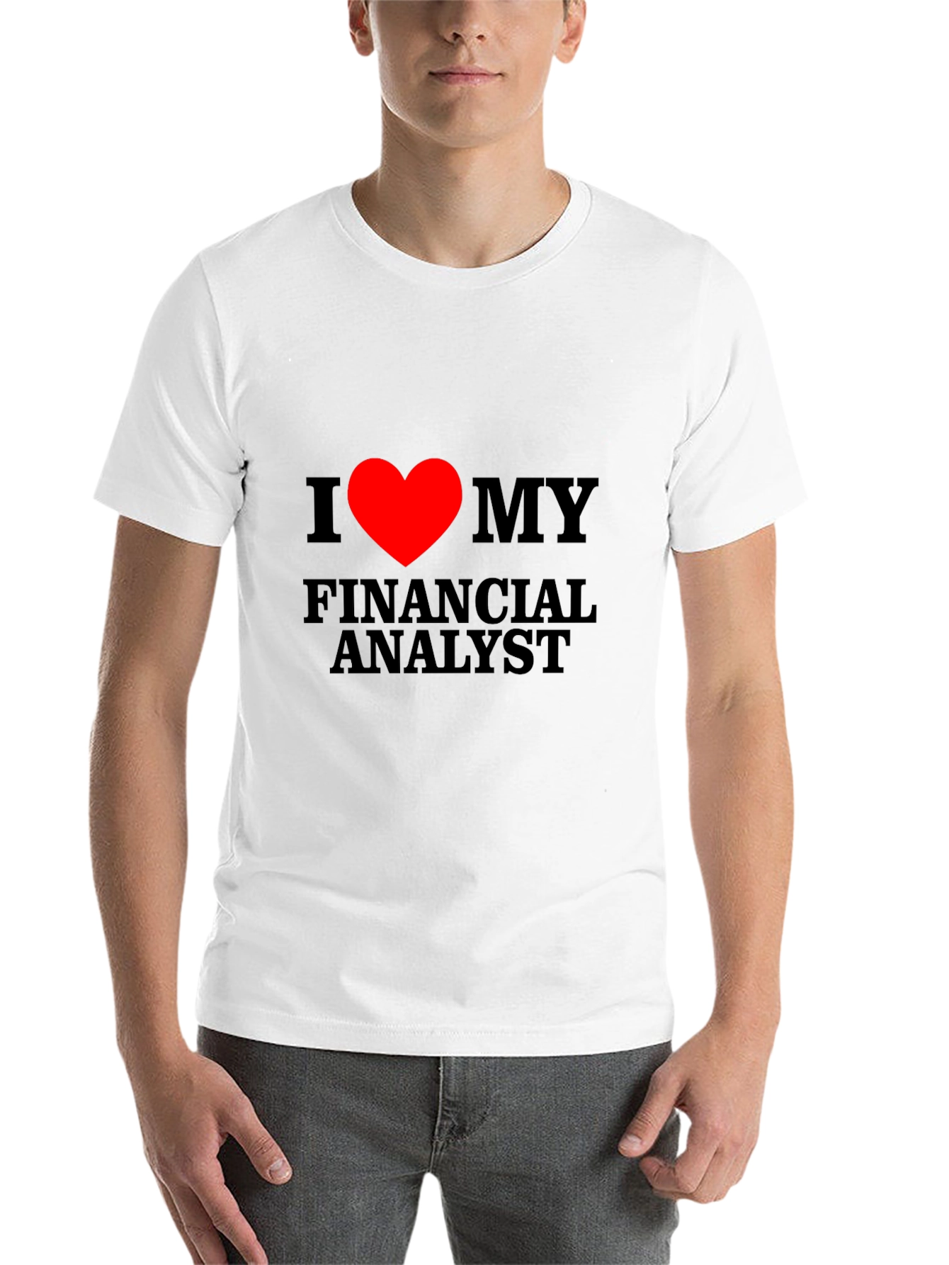 Black I Heart My Financial Analyst T-Shirt view 14