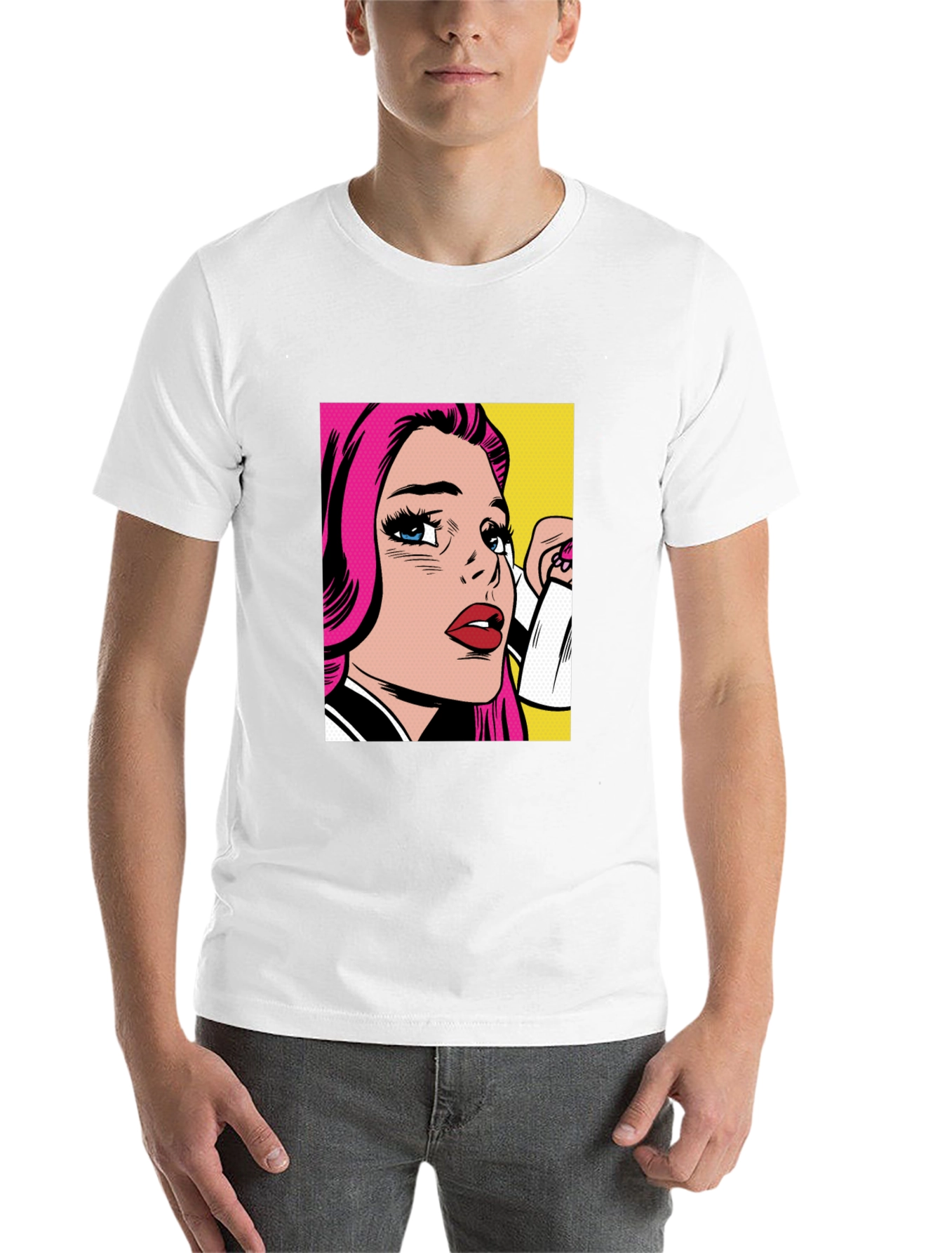 Black Pop Art Graphic Black T-Shirt view 14