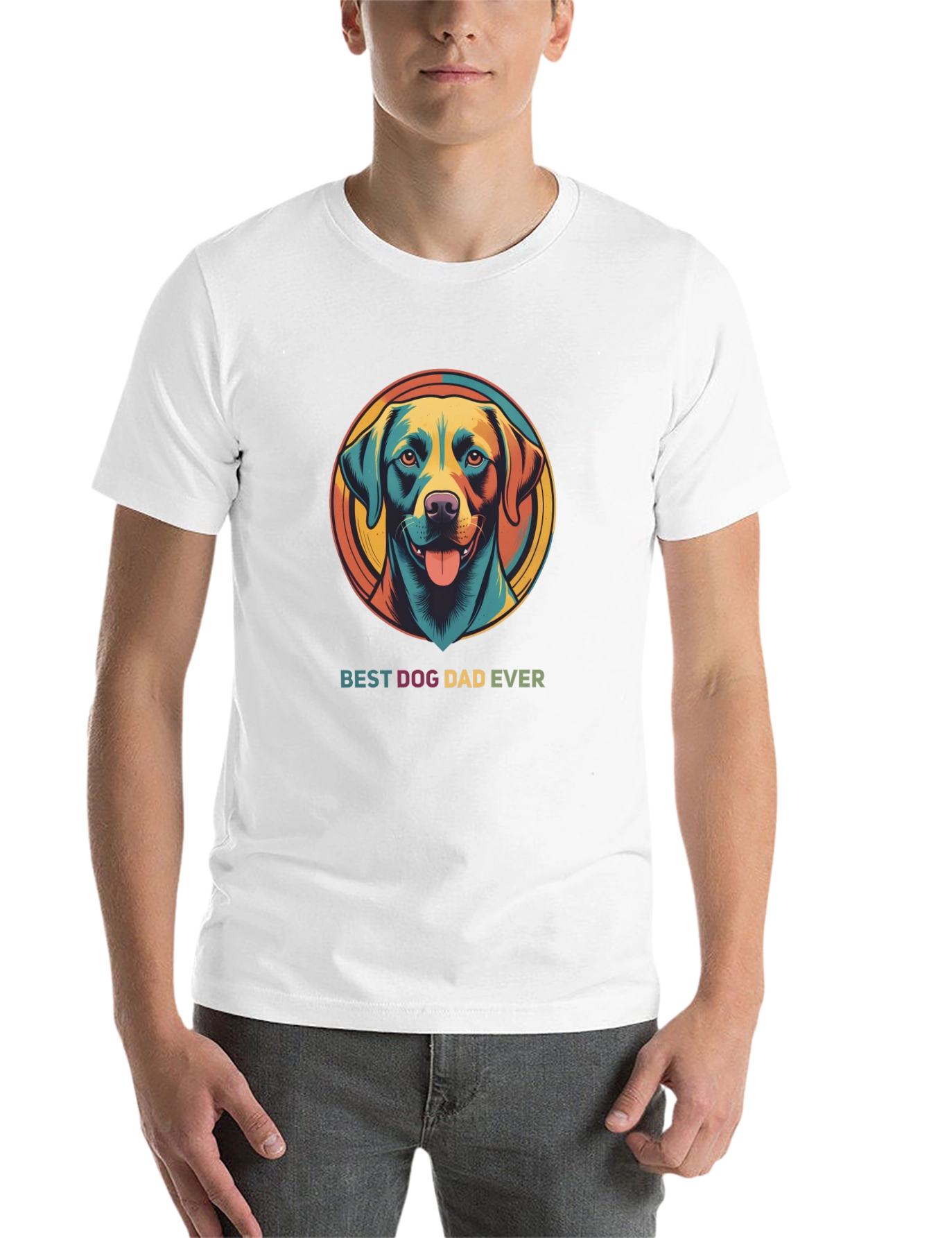 Black Best Dog Dad Ever Graphic Tee view 14