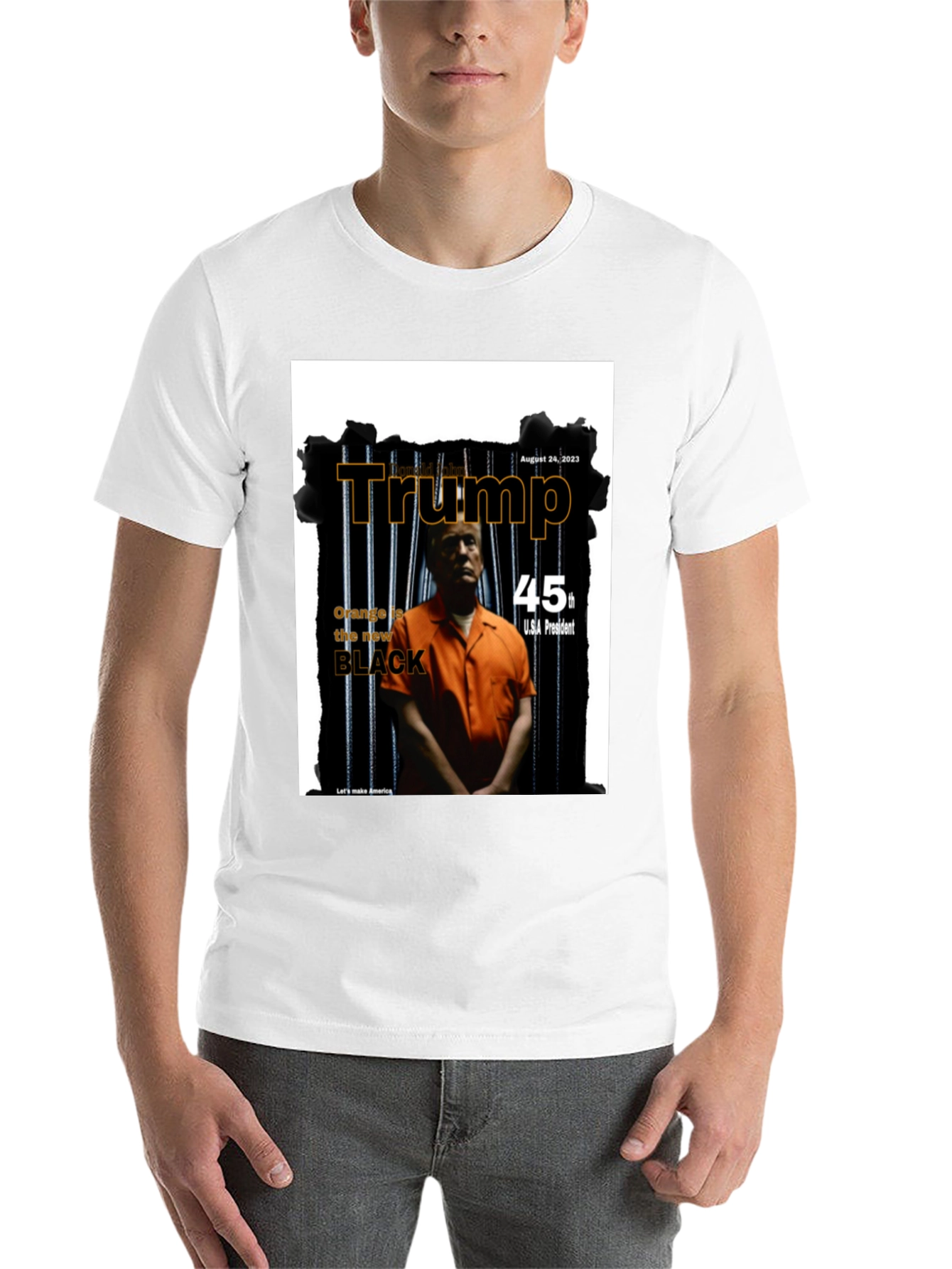 Black Trump Mugshot T-Shirt - Political Statement Tee view 14