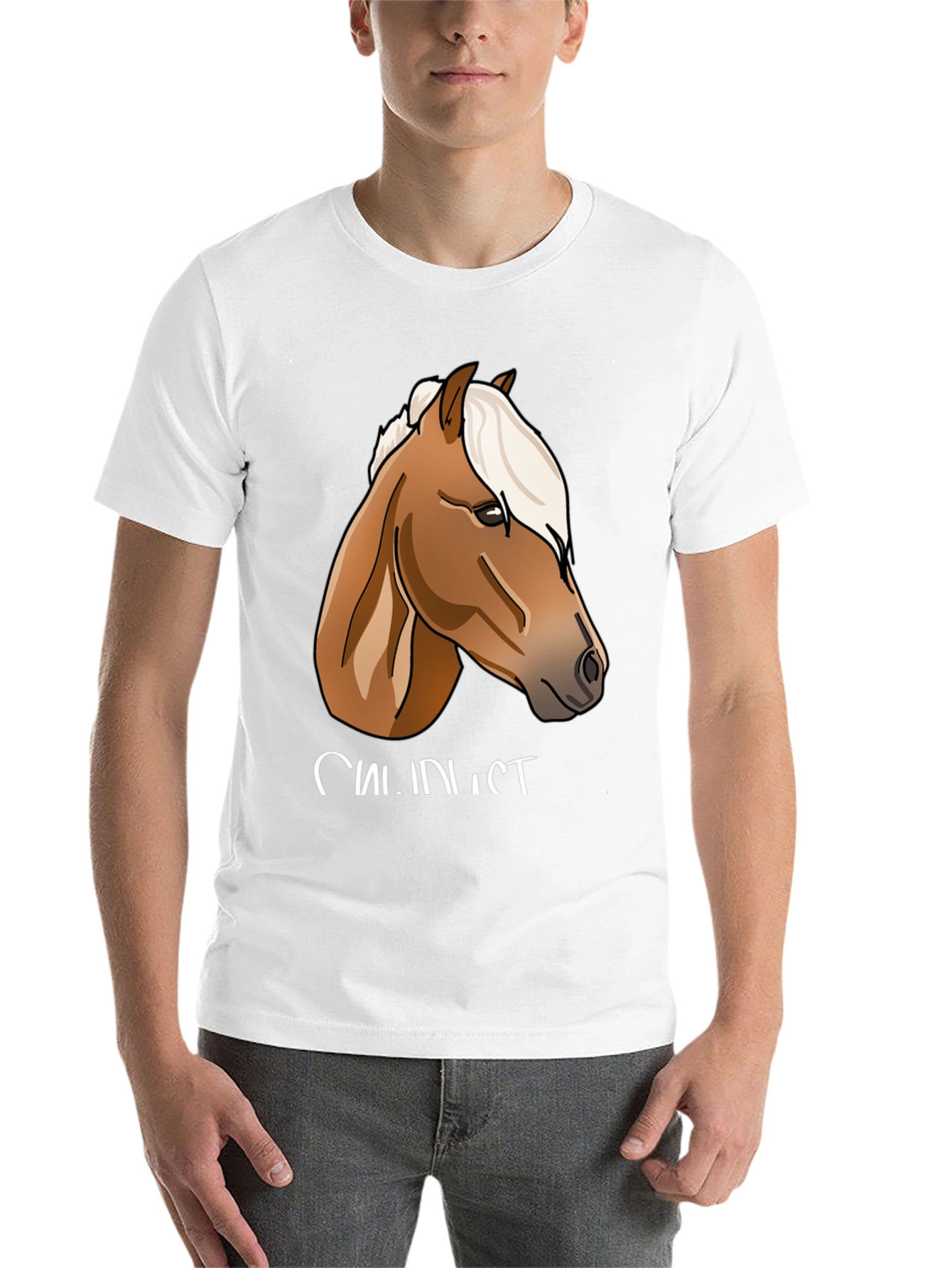 Black Horse Graphic Print Black T-Shirt view 14