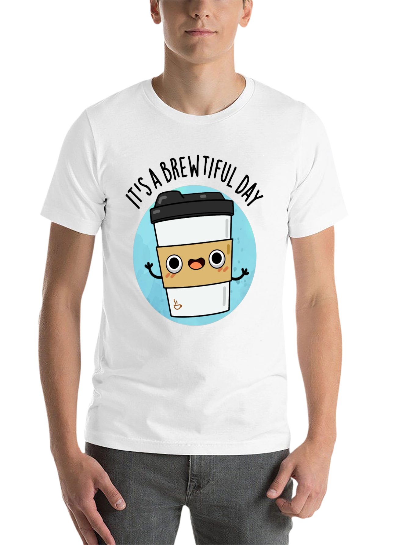 Black Brewtiful Day Graphic T-Shirt - Coffee Lover Tee view 14